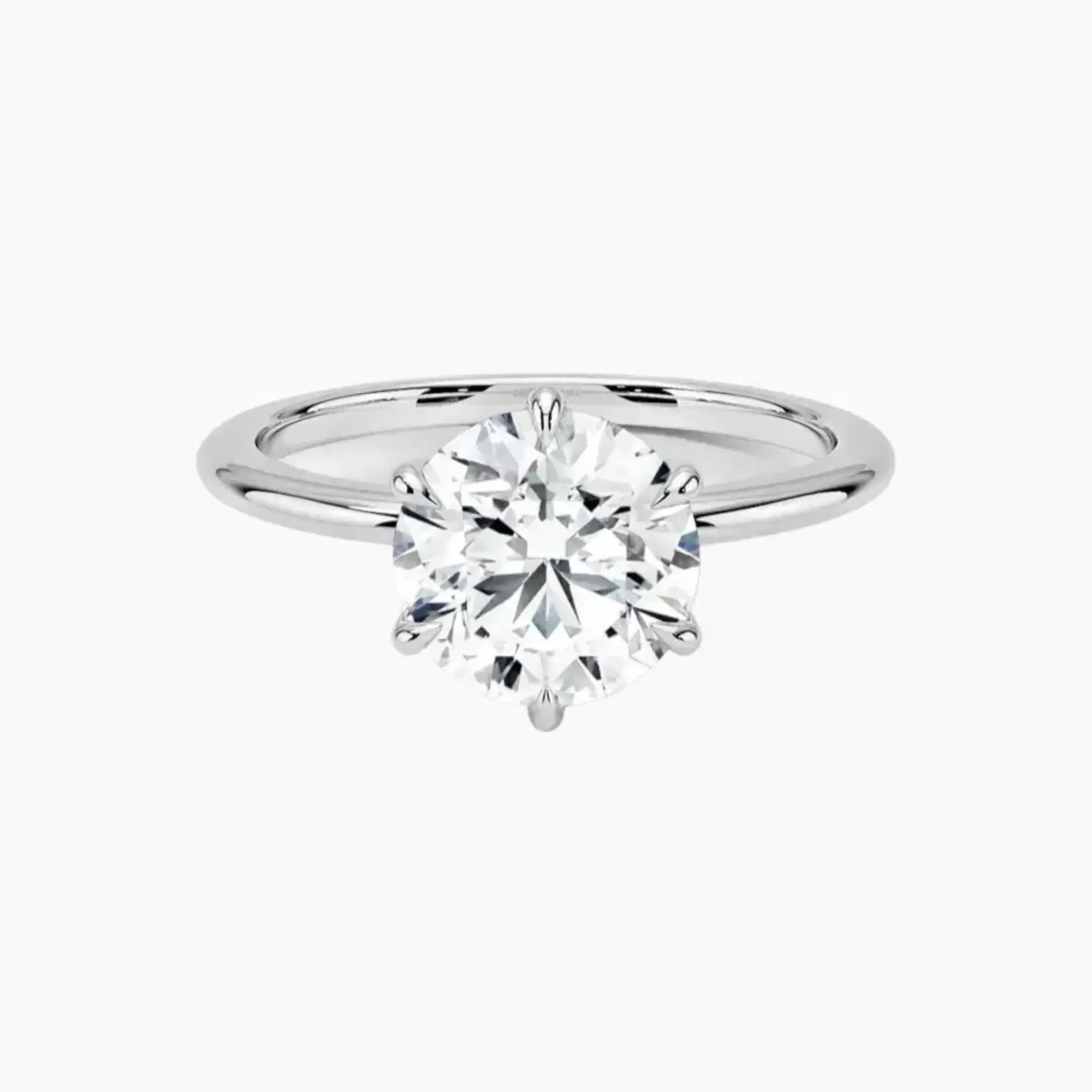 OBSER160 - Faye Solitaire Round engagement ring setting view 1