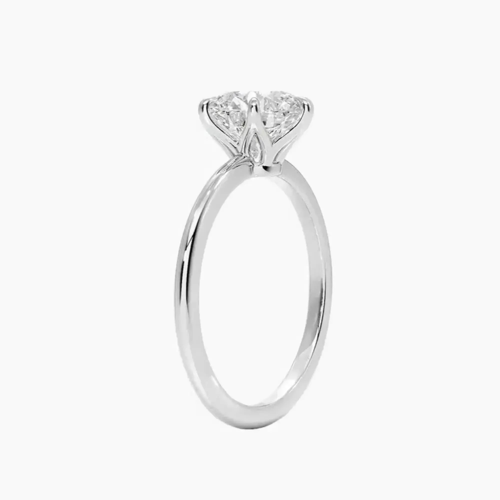 OBSER160 - Faye Solitaire Round engagement ring setting view 2