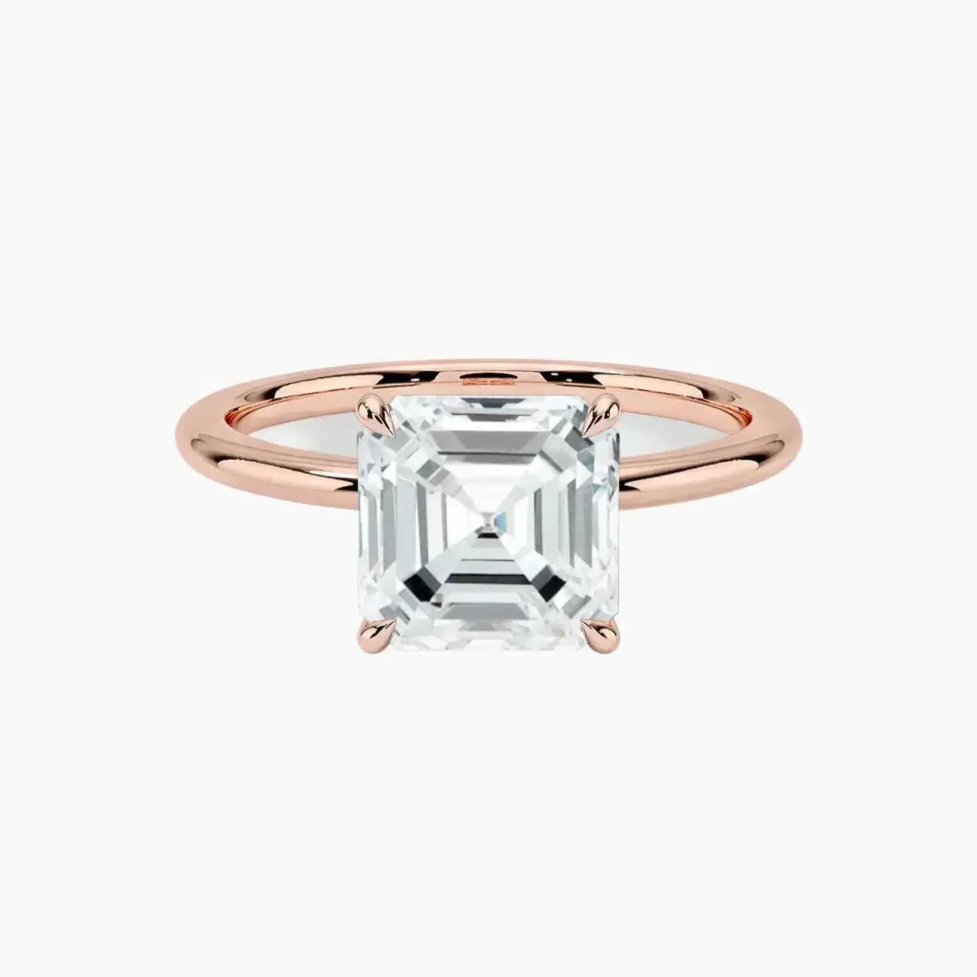OBSER394 - Brielle Solitaire Asscher engagement ring setting view 4