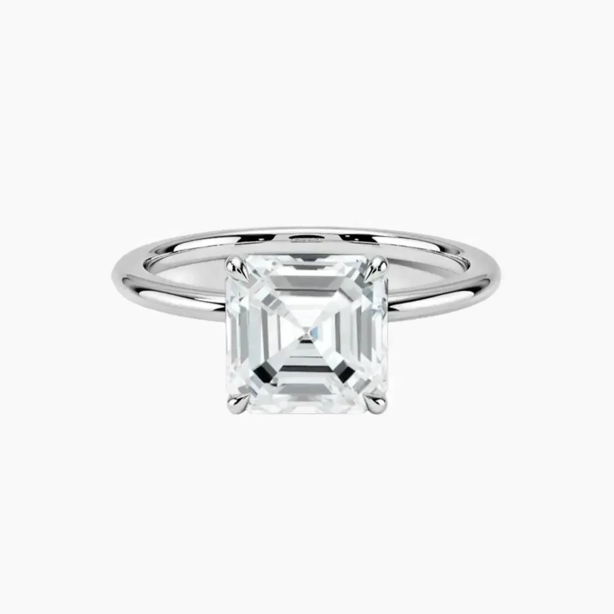 OBSER394 - Brielle Solitaire Asscher engagement ring setting view 1