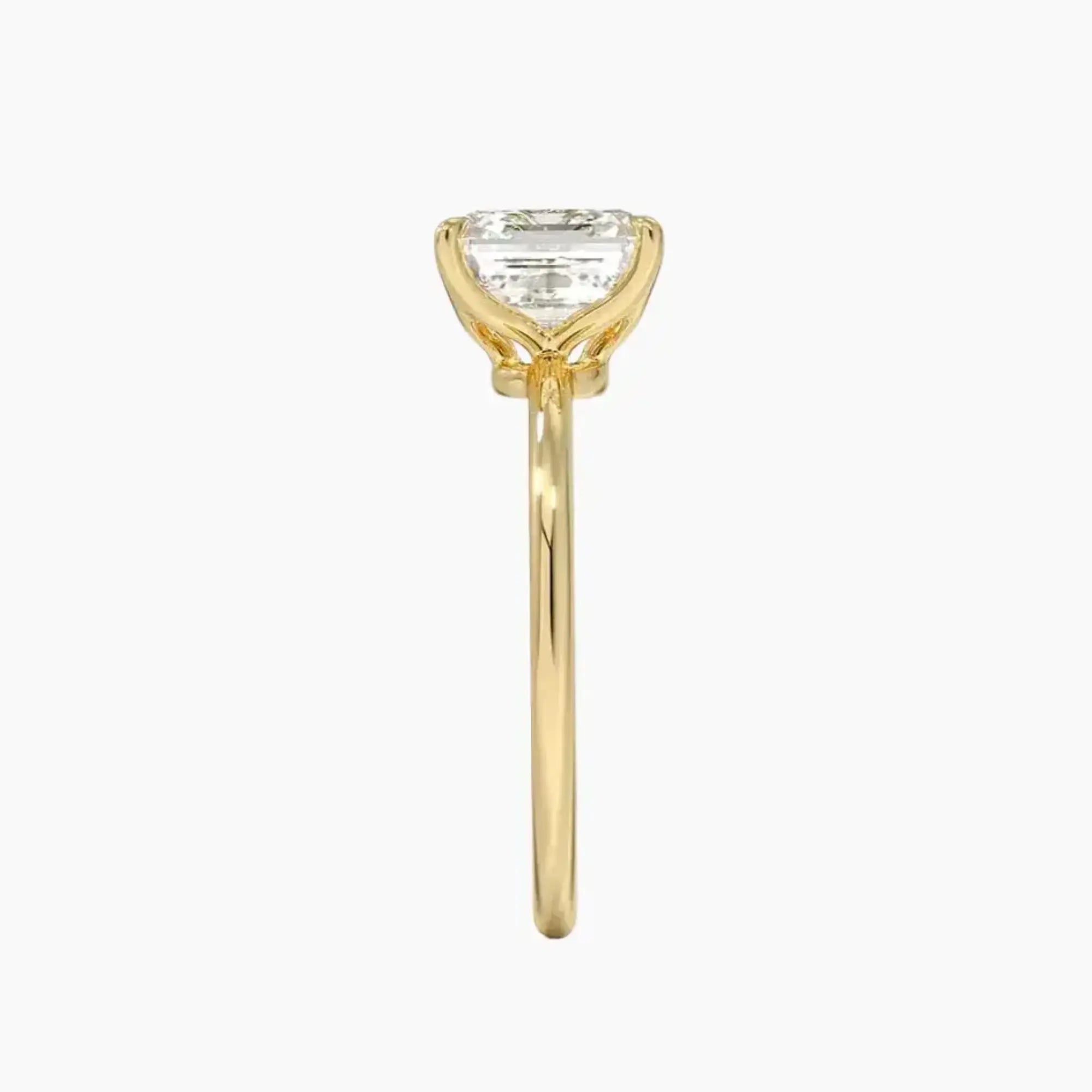 OBSER394 - Brielle Solitaire Asscher engagement ring setting view 9