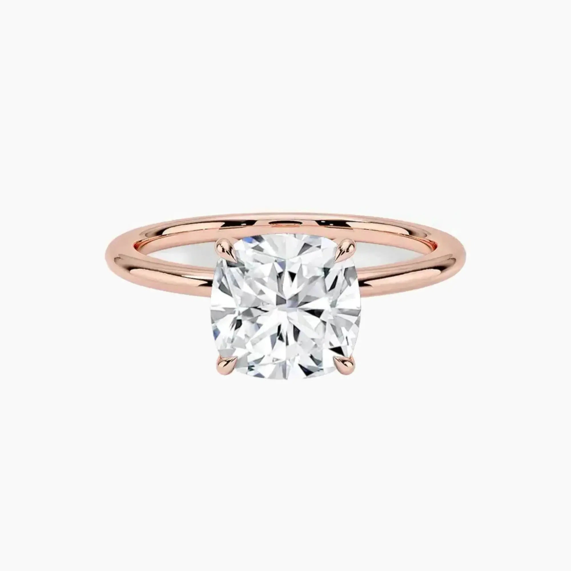 OBSER070 - Brielle Solitaire Cushion engagement ring setting view 4