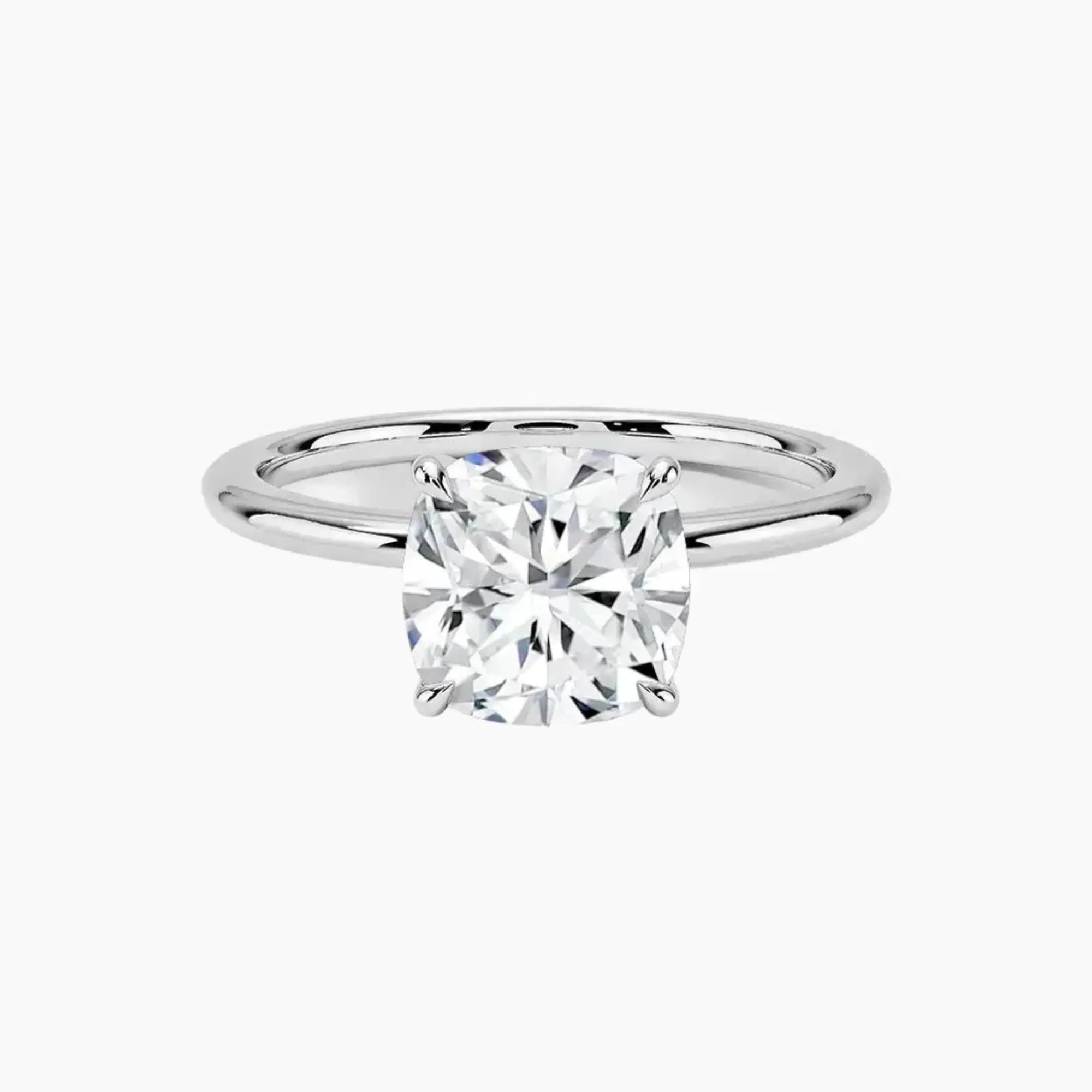 OBSER070 - Brielle Solitaire Cushion engagement ring setting view 1