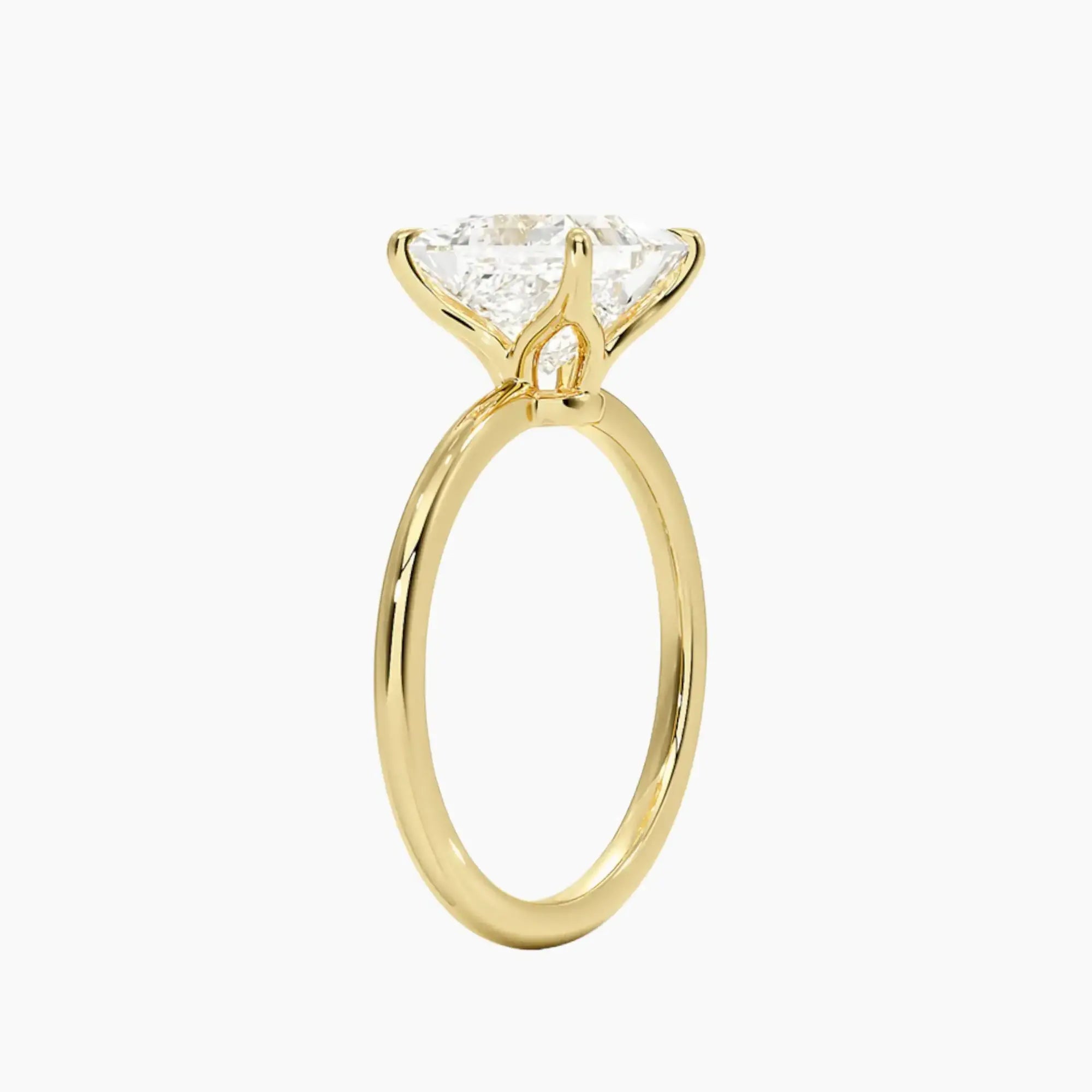 OBSER395 - Brielle Solitaire Princess engagement ring setting view 8