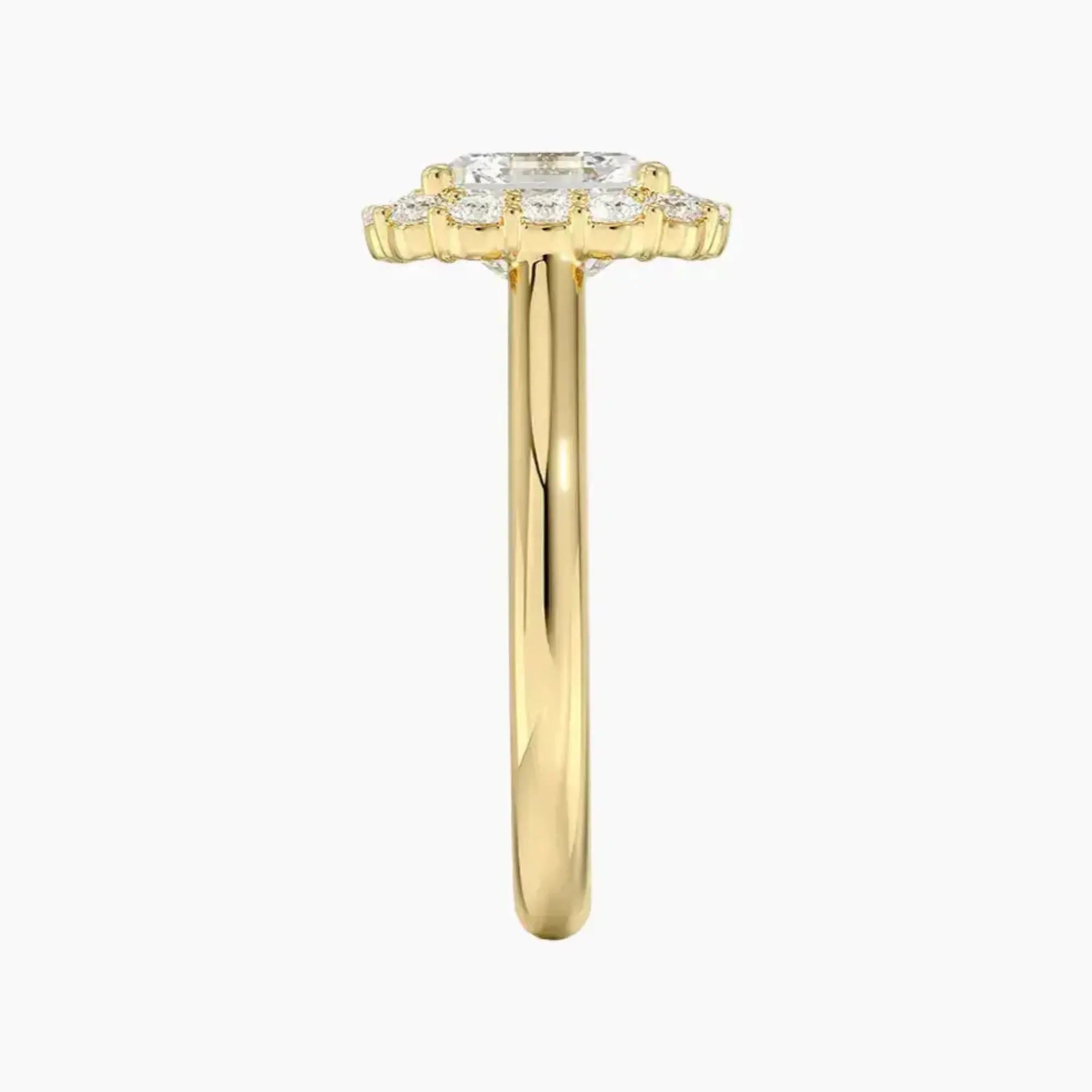 OBSER442 - Fiora Halo Asscher engagement ring setting view 9