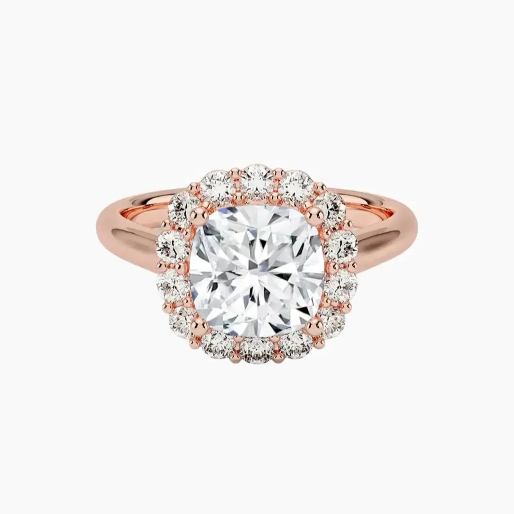 OBSER447 - Fiora Halo Cushion engagement ring setting view 4