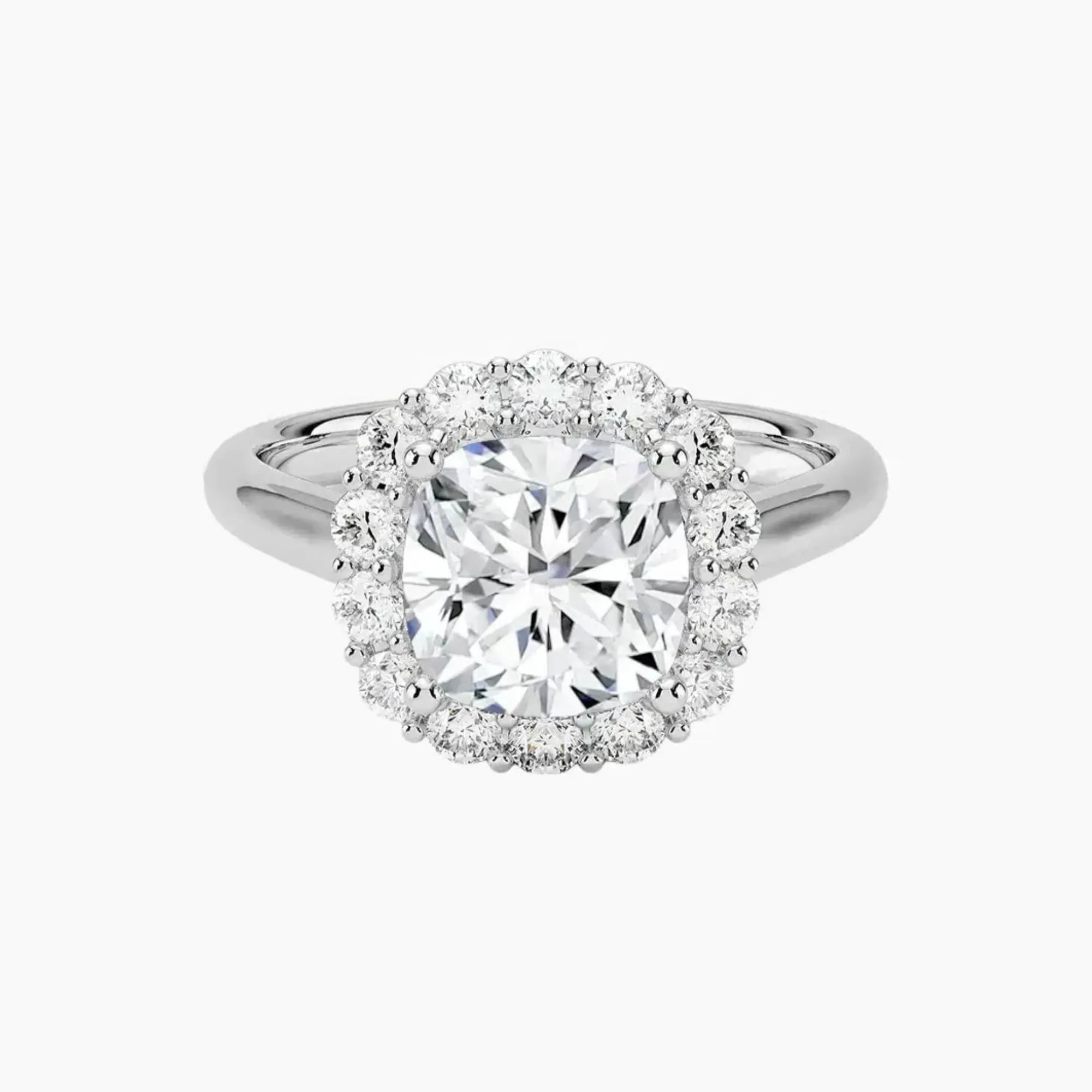 OBSER447 - Fiora Halo Cushion engagement ring setting view 1