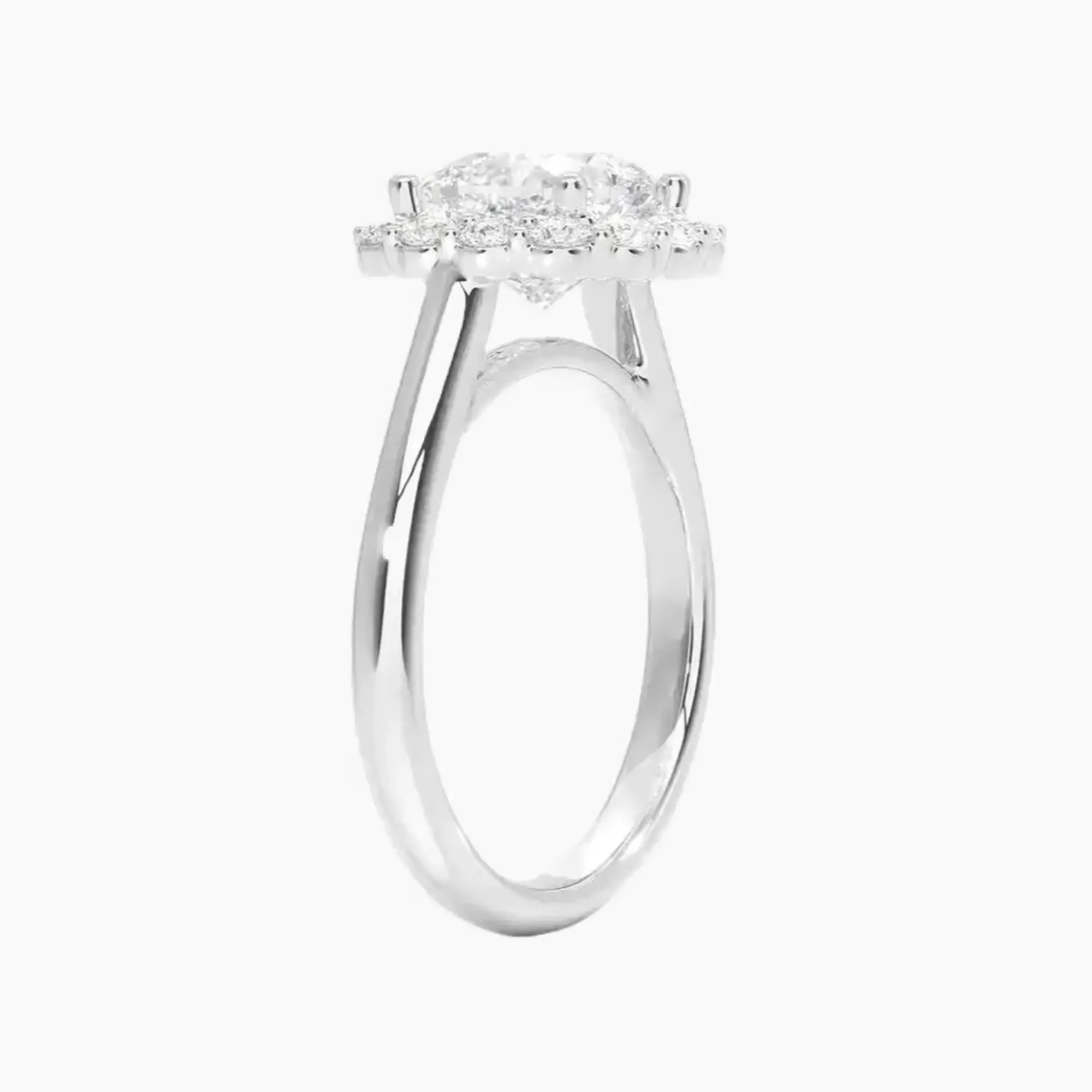 OBSER447 - Fiora Halo Cushion engagement ring setting view 2