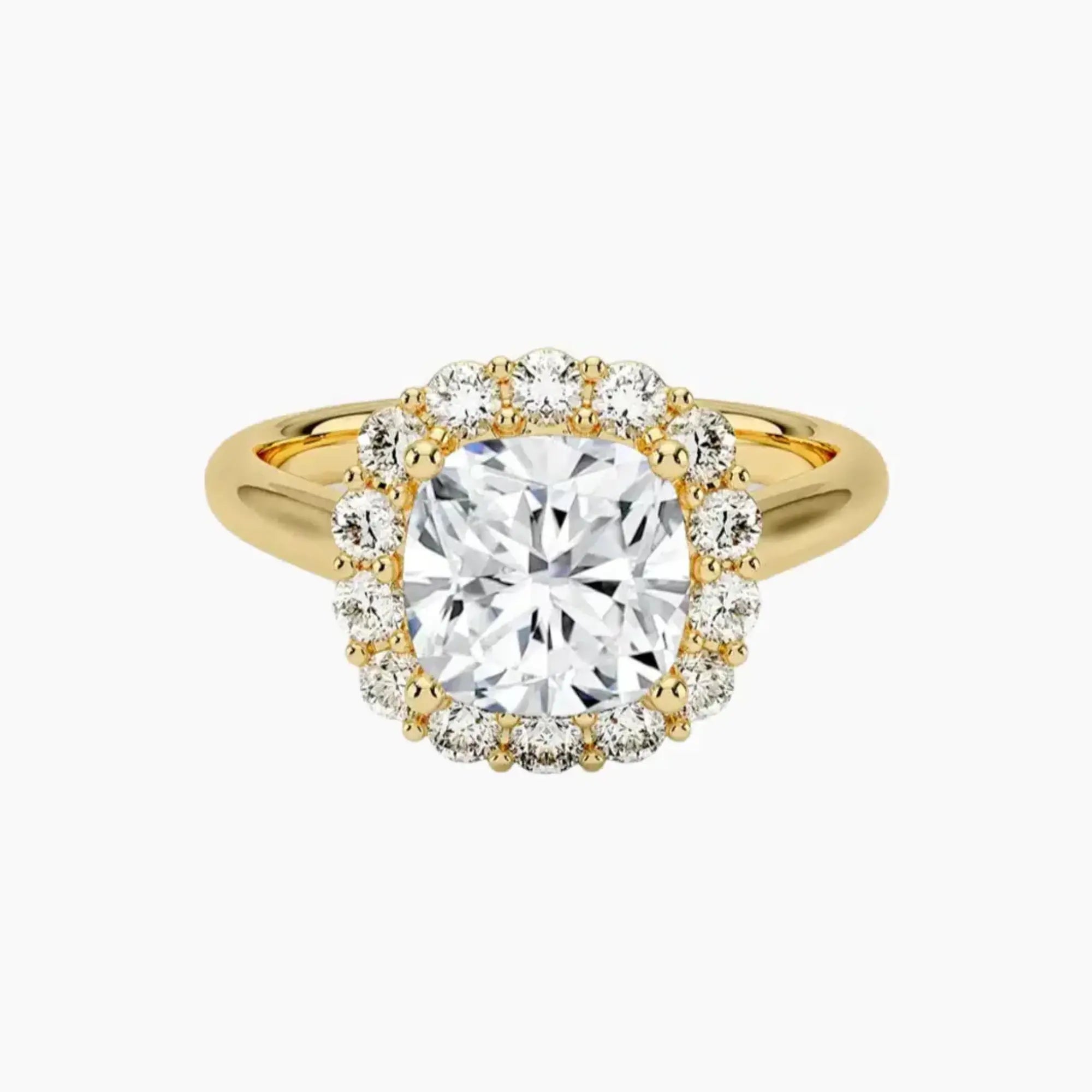 OBSER447 - Fiora Halo Cushion engagement ring setting view 7