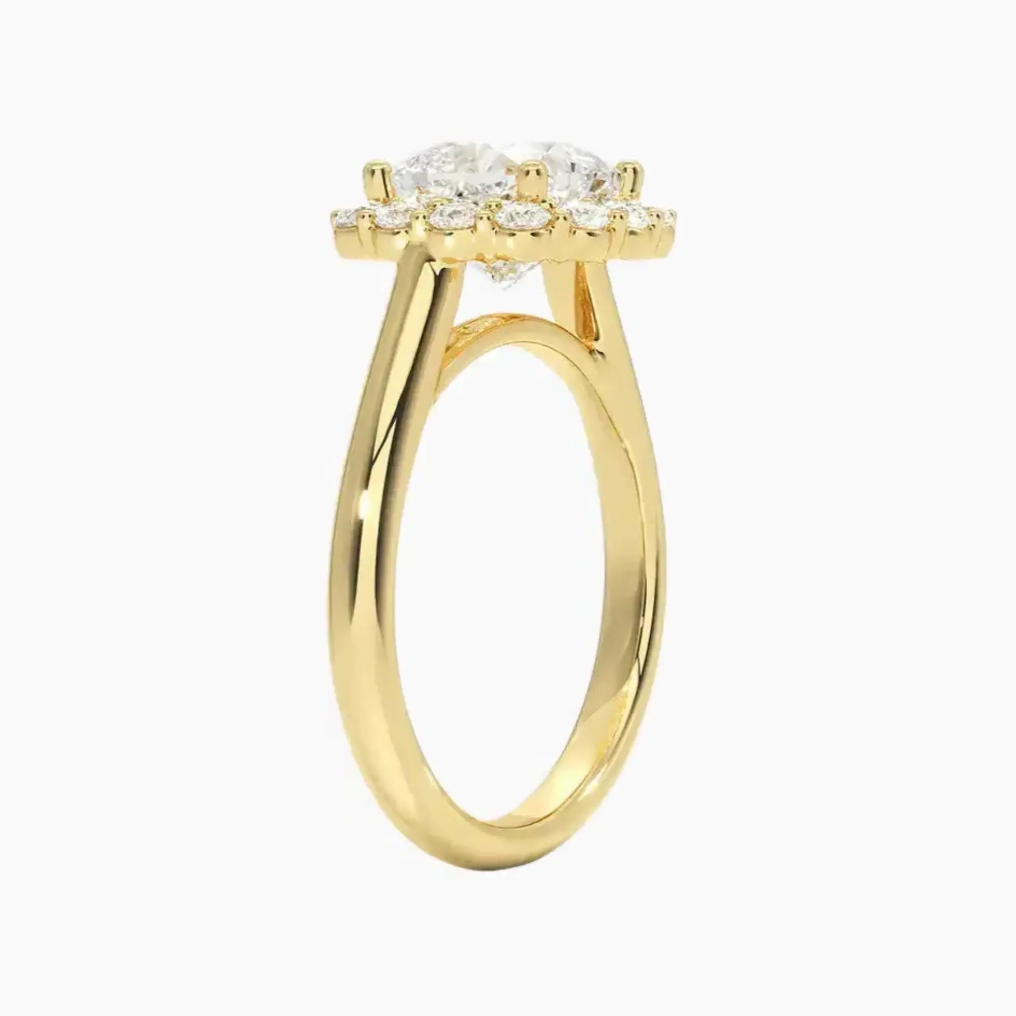 OBSER447 - Fiora Halo Cushion engagement ring setting view 8