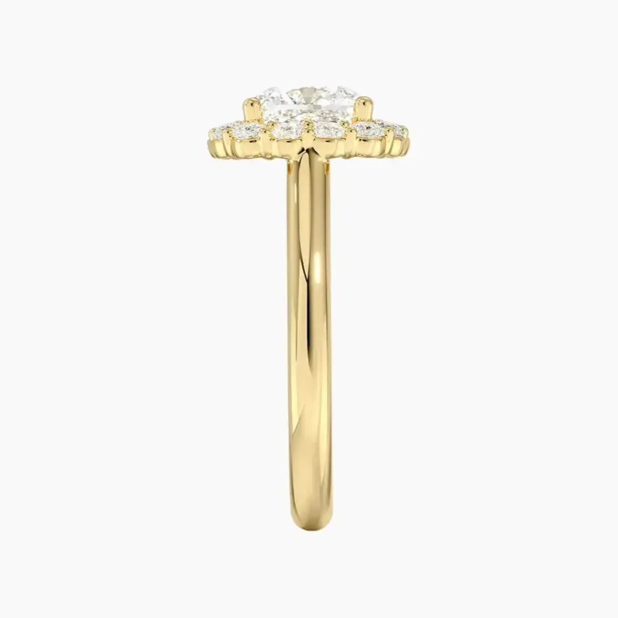 OBSER447 - Fiora Halo Cushion engagement ring setting view 9