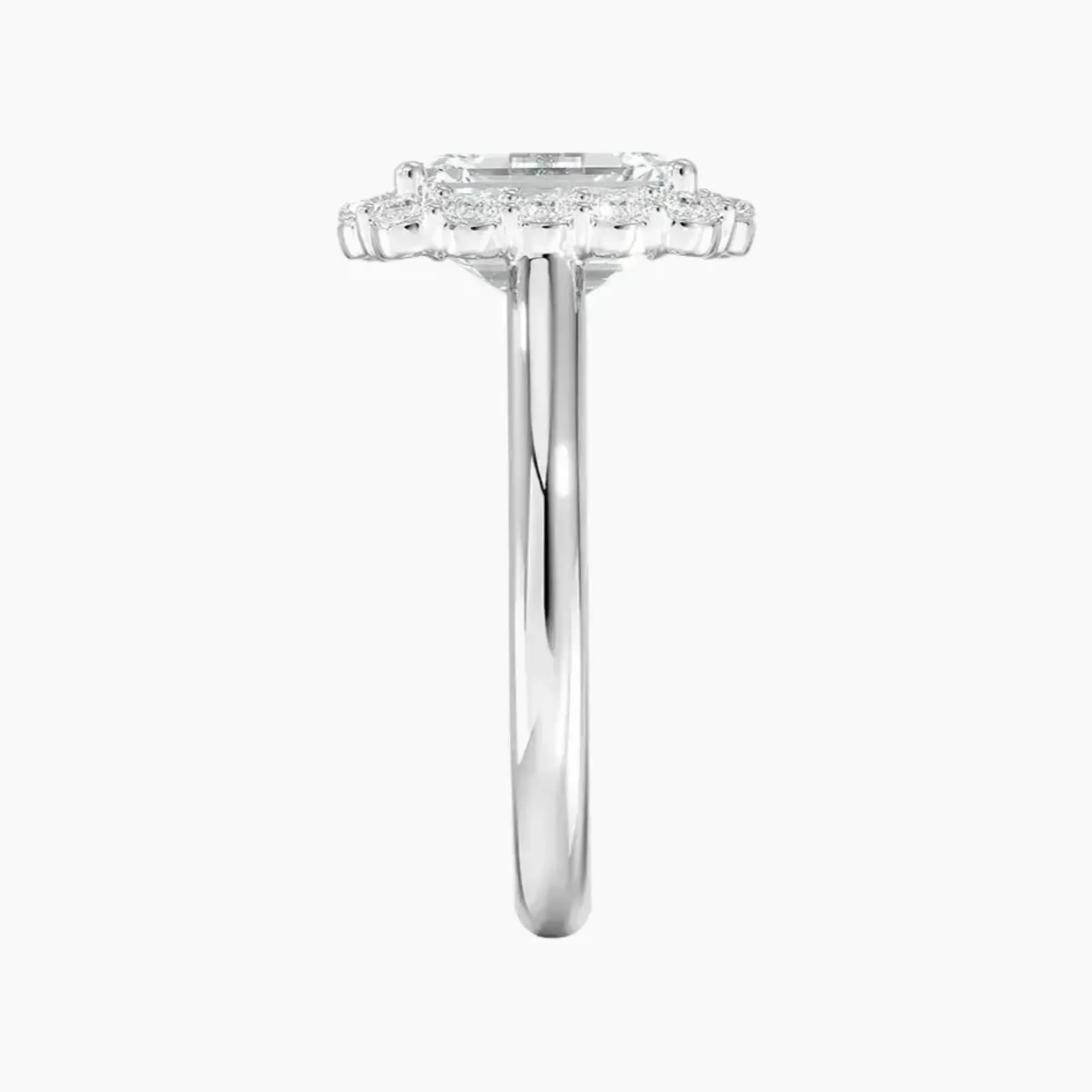 OBSER444 - Fiora Halo Emerald engagement ring setting view 3