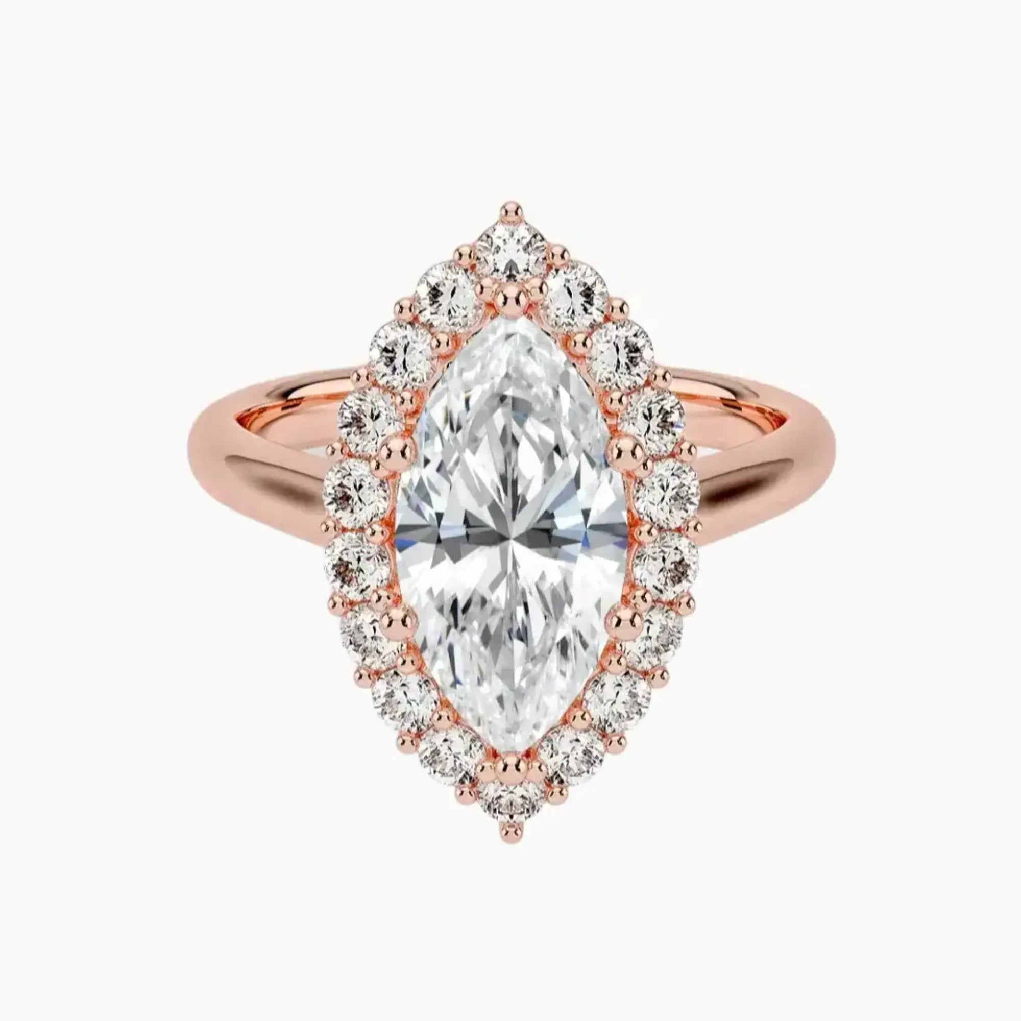 OBSER443 - Fiora Halo Marquise engagement ring setting view 4