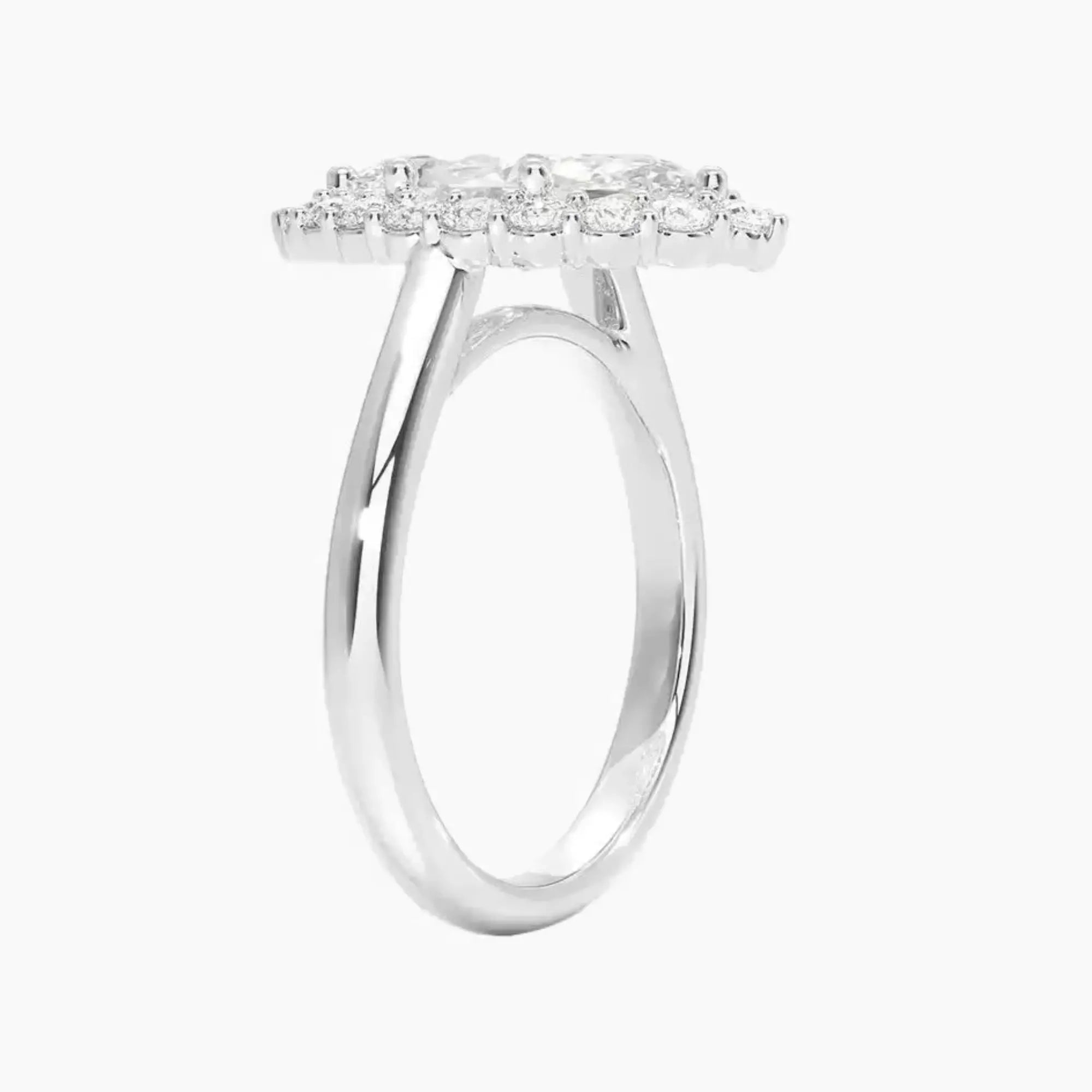 OBSER443 - Fiora Halo Marquise engagement ring setting view 2