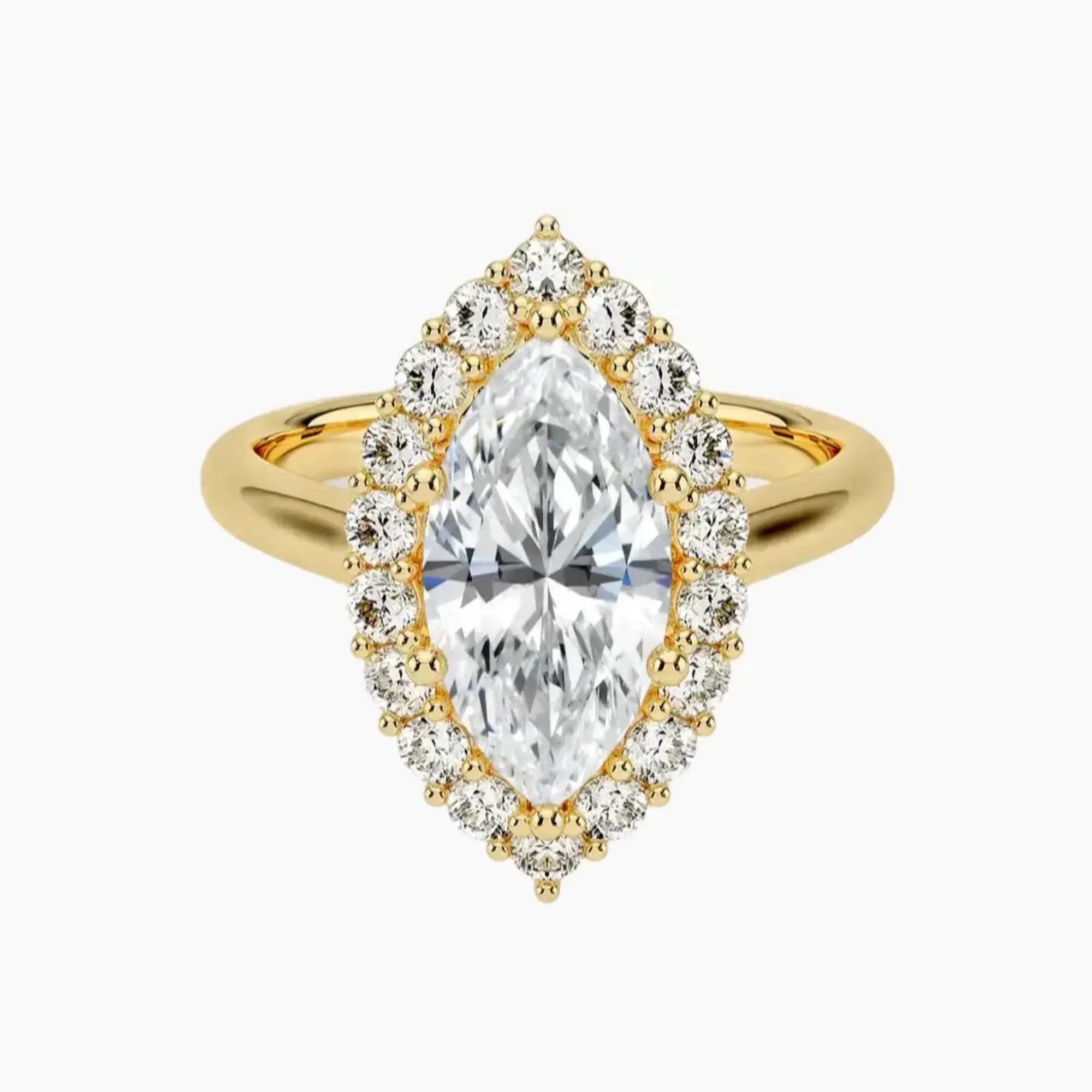 OBSER443 - Fiora Halo Marquise engagement ring setting view 7