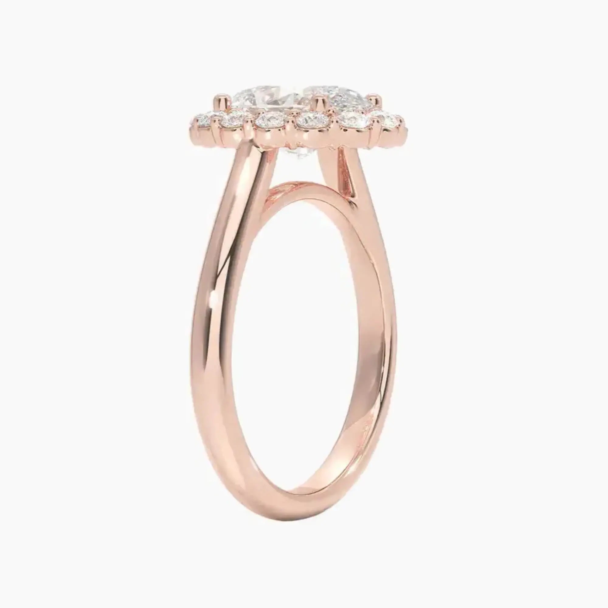 OBSER448 - Fiora Halo Oval engagement ring setting view 5