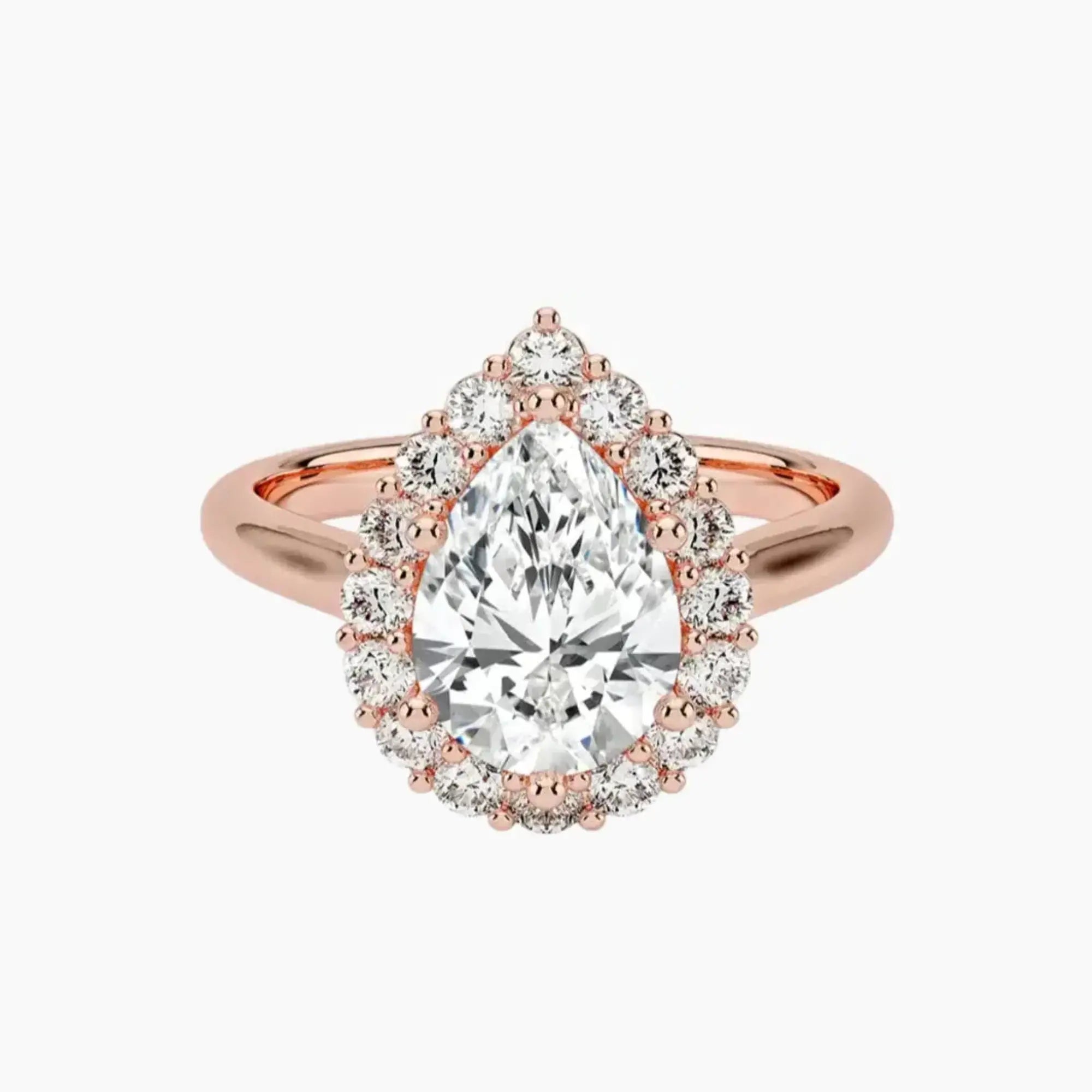 OBSER446 - Fiora Halo Pear engagement ring setting view 4