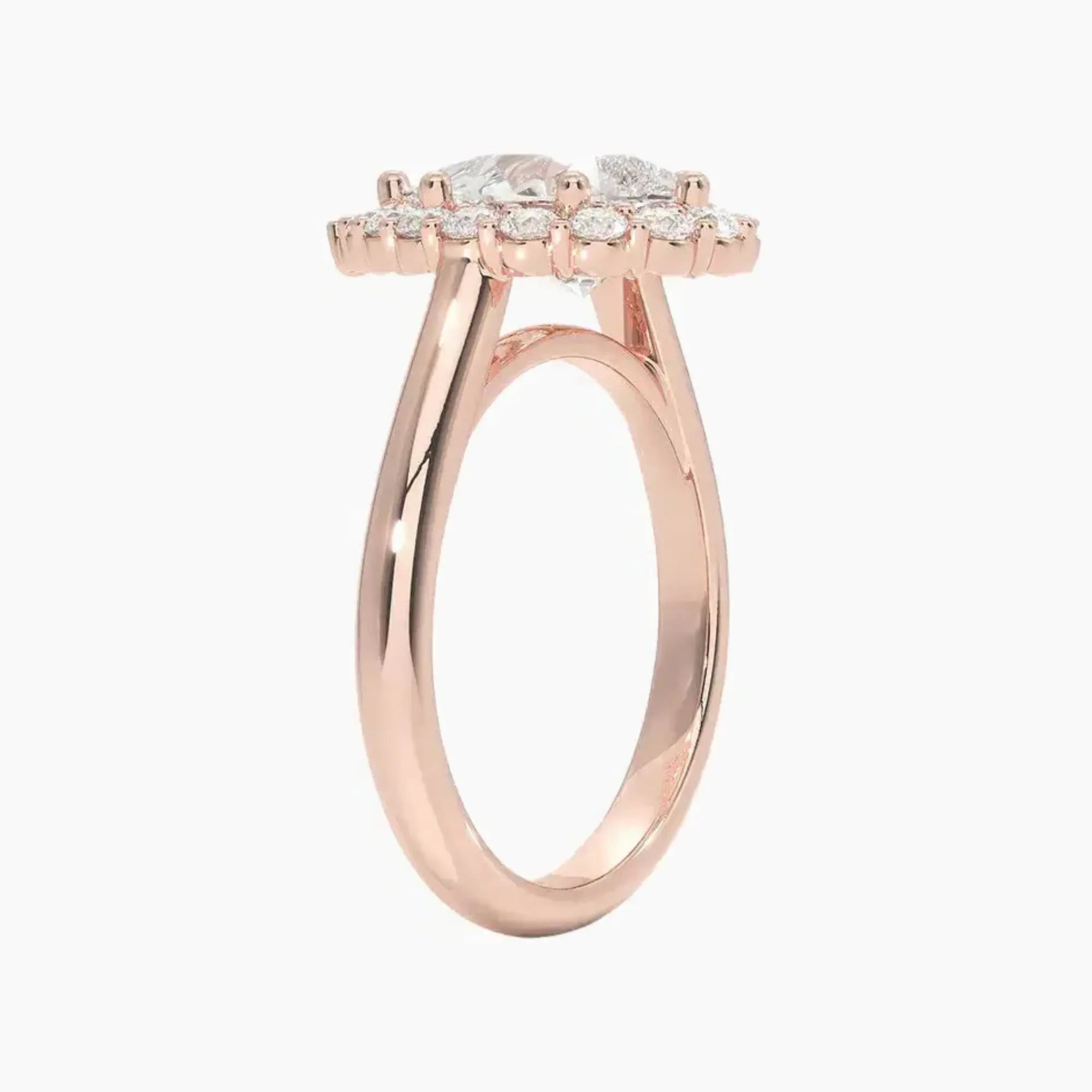 OBSER446 - Fiora Halo Pear engagement ring setting view 5