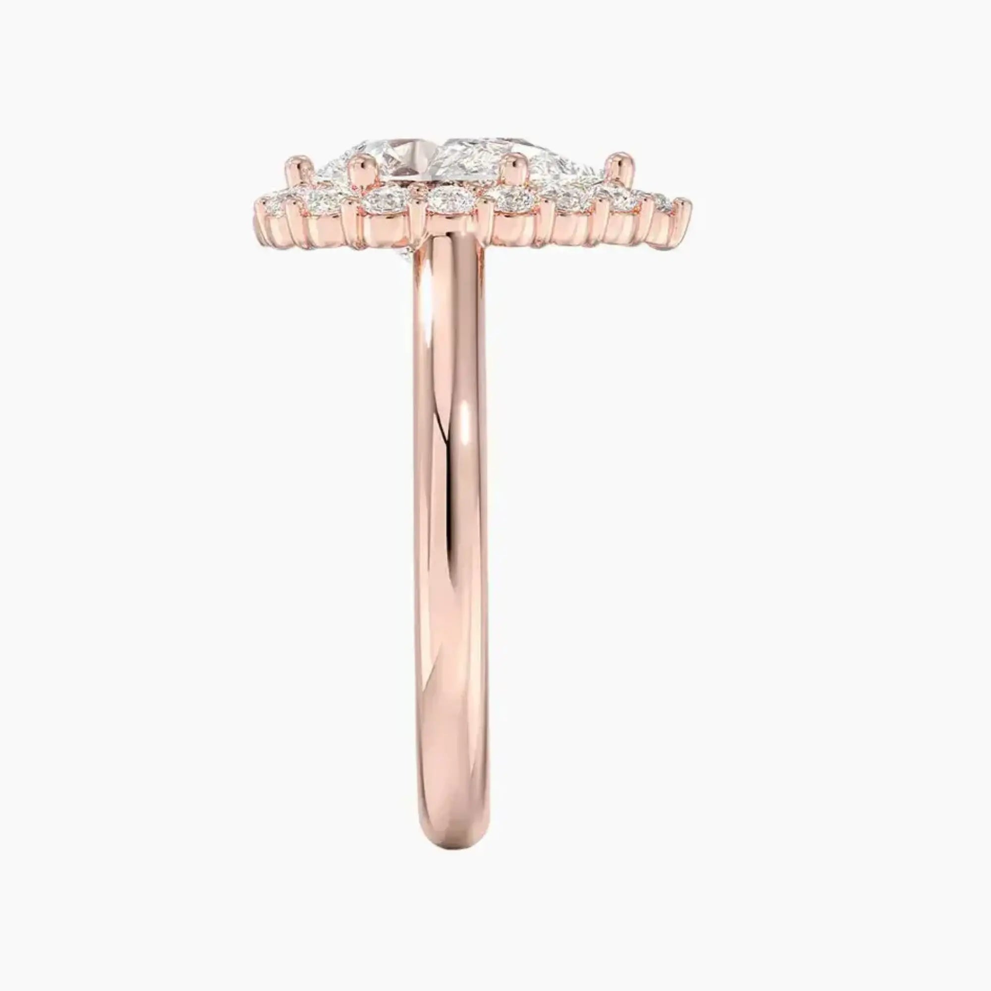 OBSER446 - Fiora Halo Pear engagement ring setting view 6