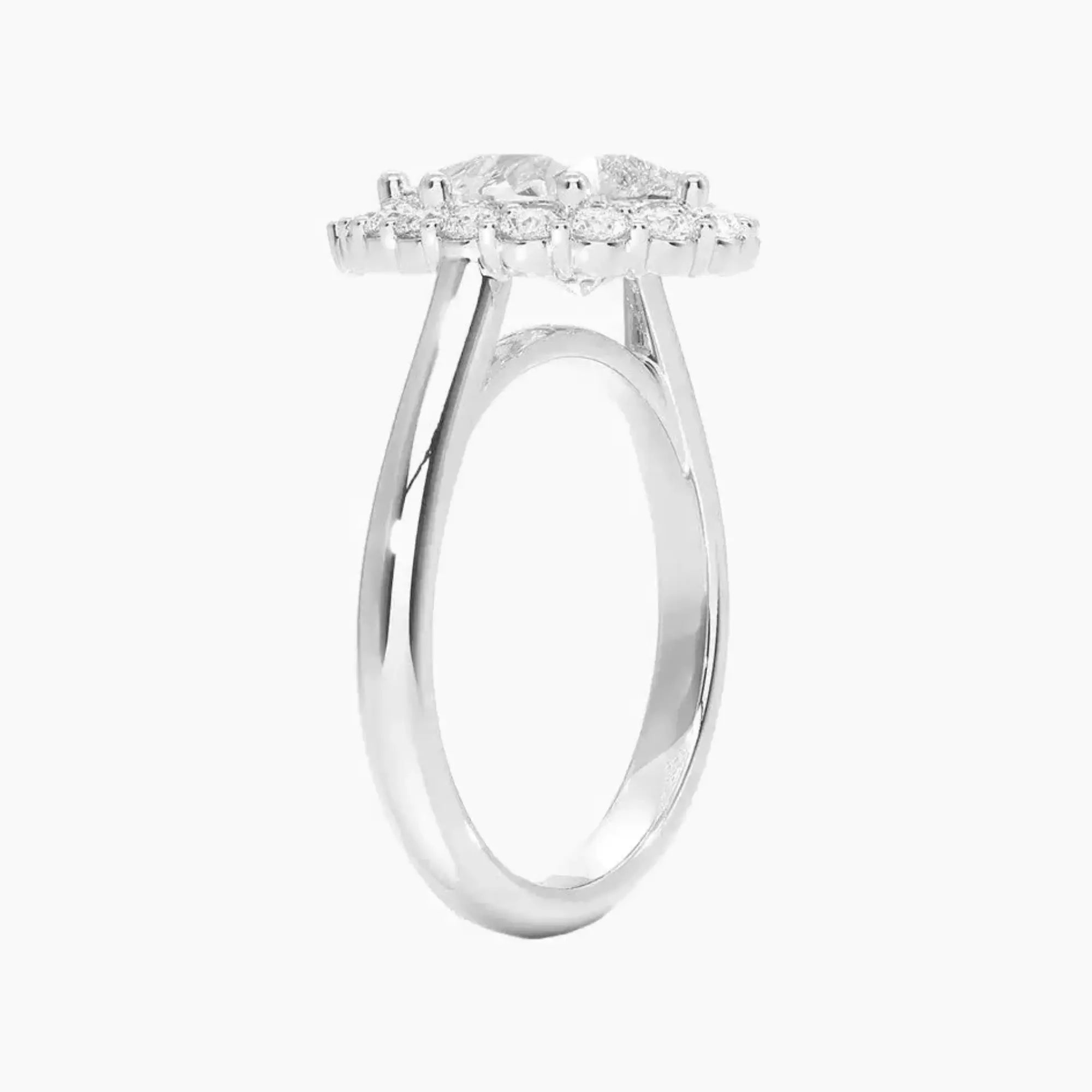 OBSER446 - Fiora Halo Pear engagement ring setting view 2