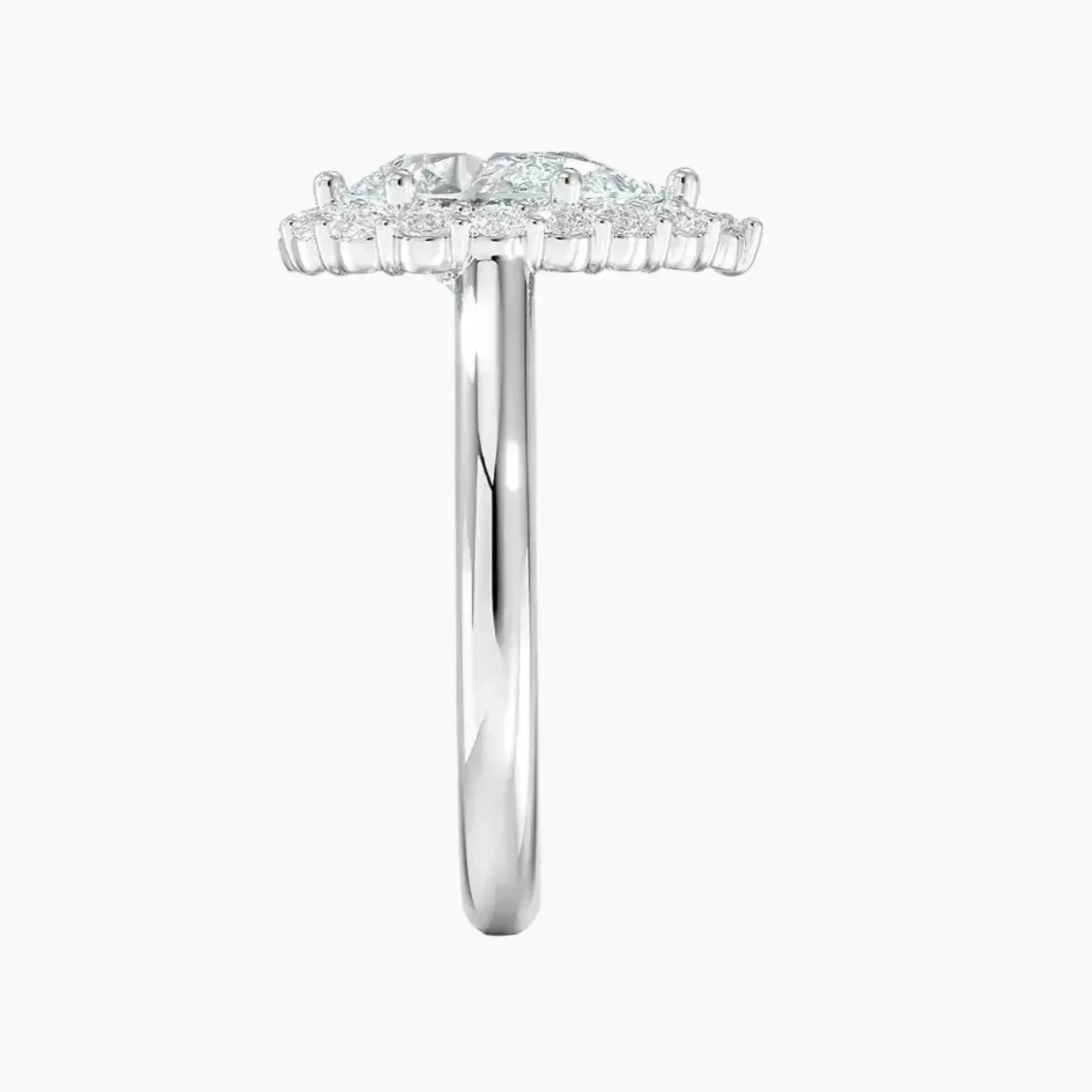 OBSER446 - Fiora Halo Pear engagement ring setting view 3