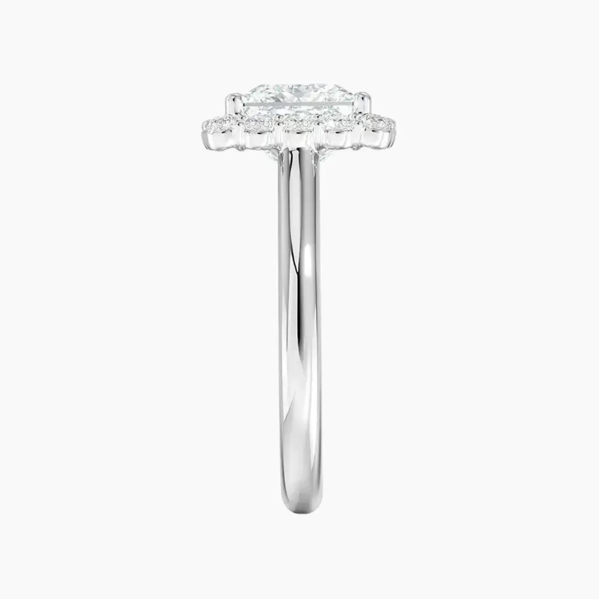 OBSER445 - Fiora Halo Princess engagement ring setting view 3