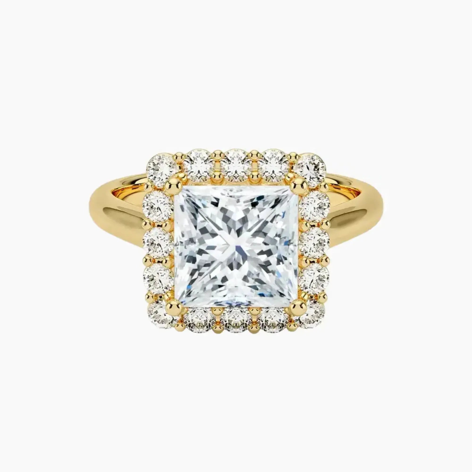 OBSER445 - Fiora Halo Princess engagement ring setting view 7