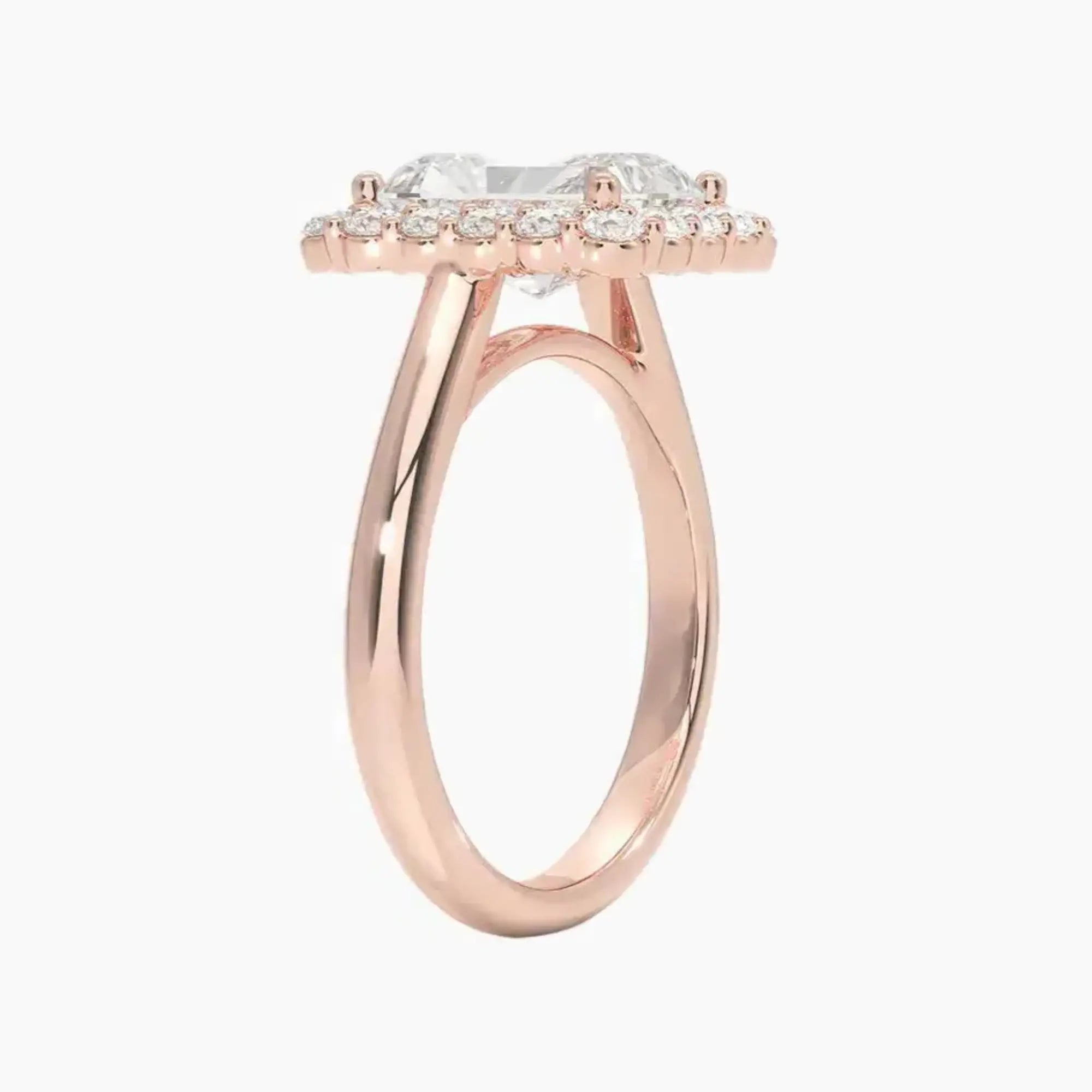 OBSER441 - Fiora Halo Radiant engagement ring setting view 5