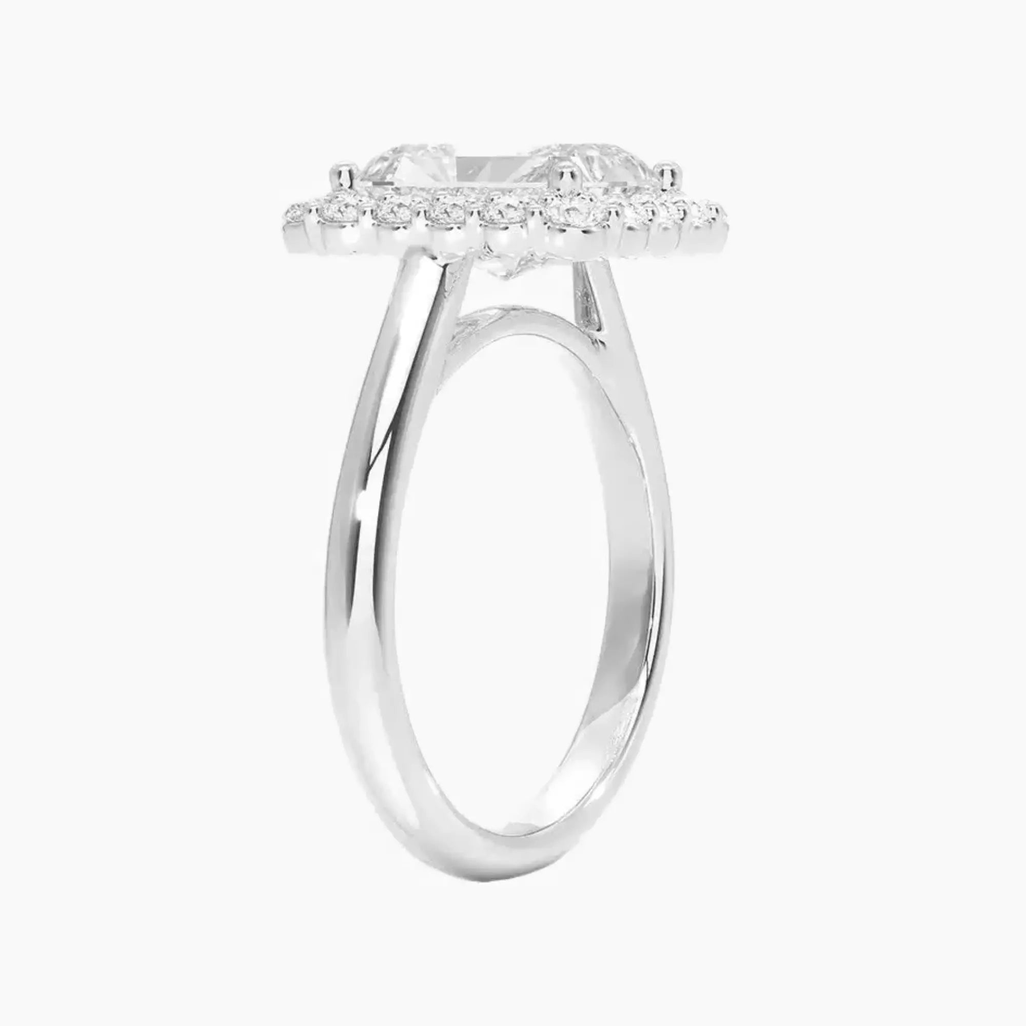 OBSER441 - Fiora Halo Radiant engagement ring setting view 2