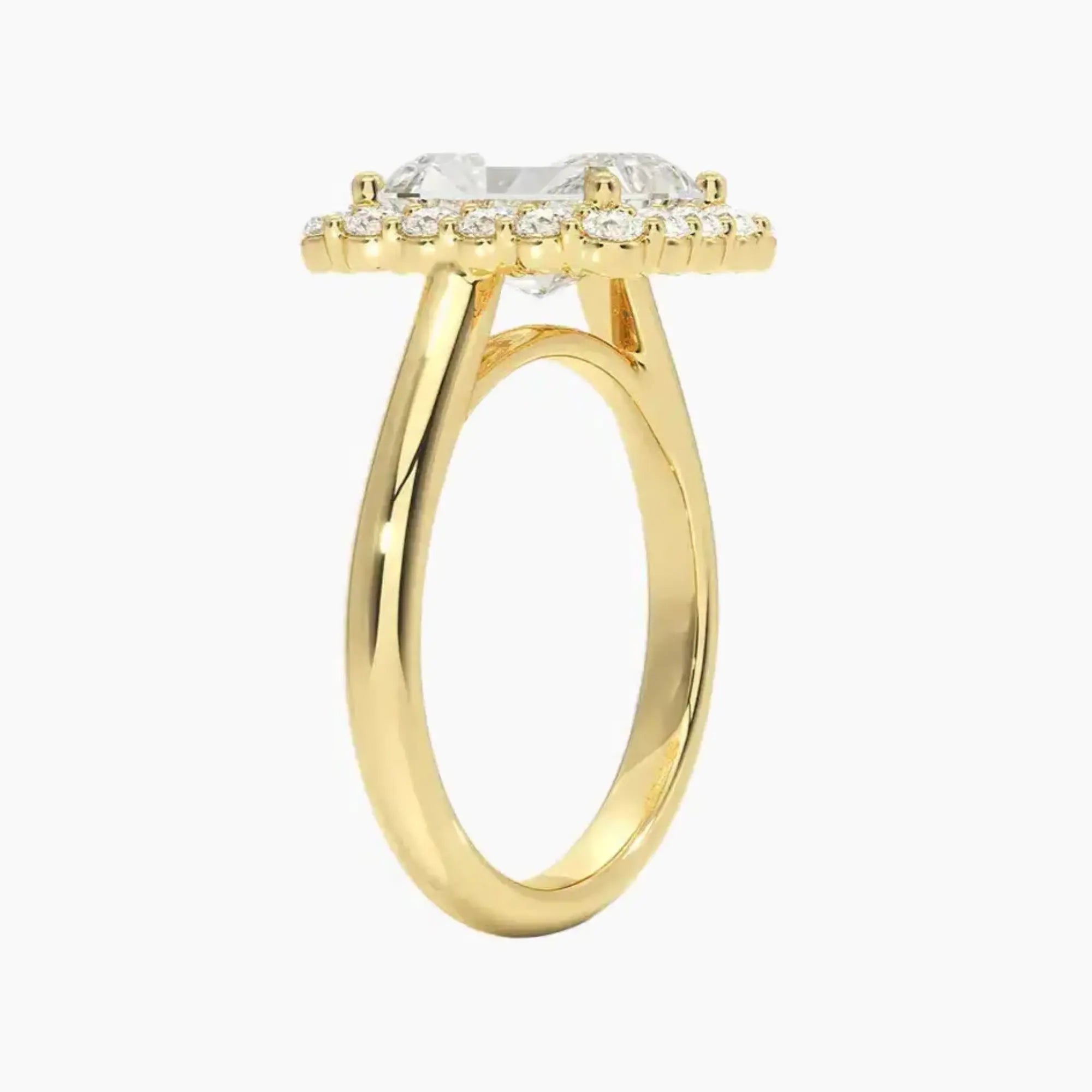 OBSER441 - Fiora Halo Radiant engagement ring setting view 8