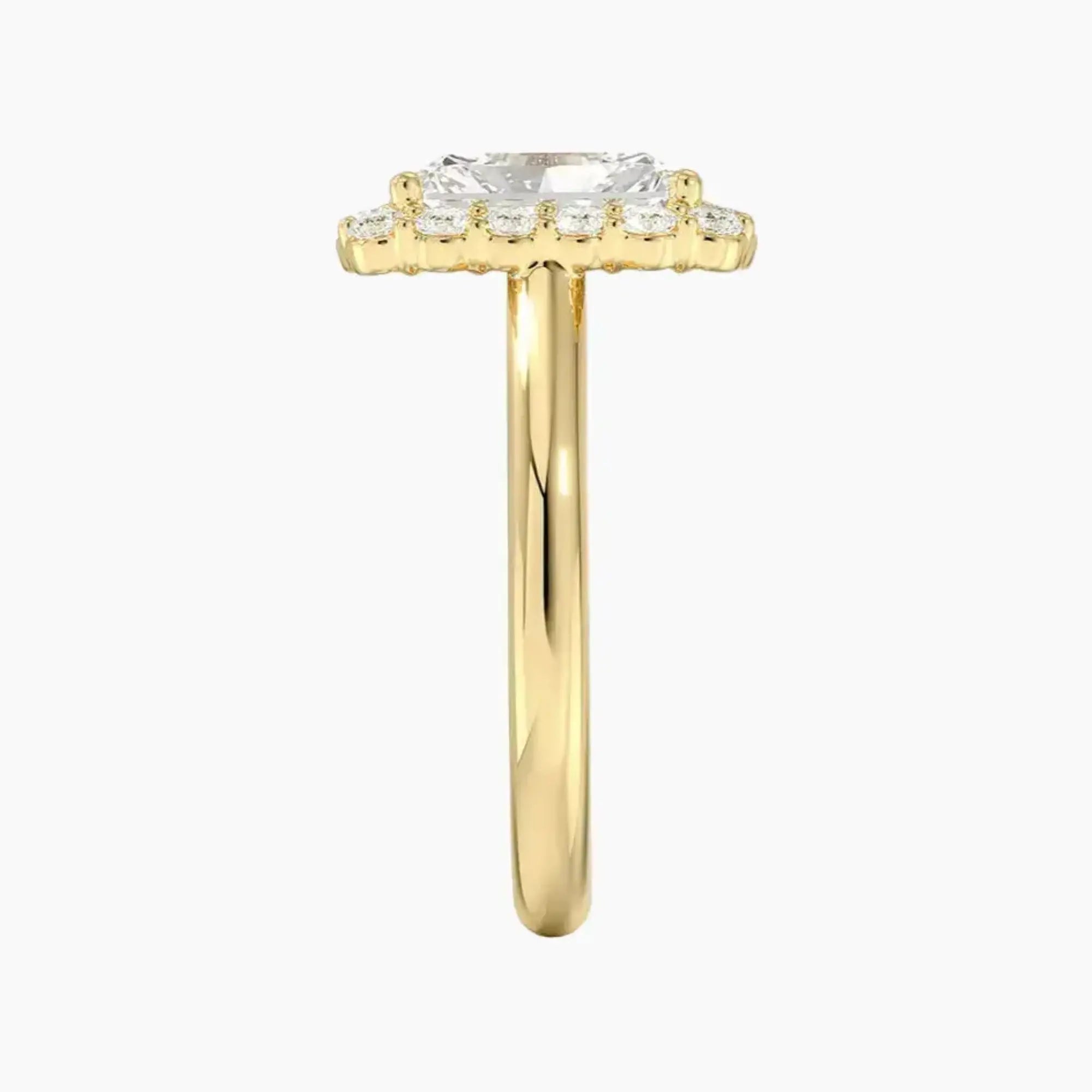 OBSER441 - Fiora Halo Radiant engagement ring setting view 9