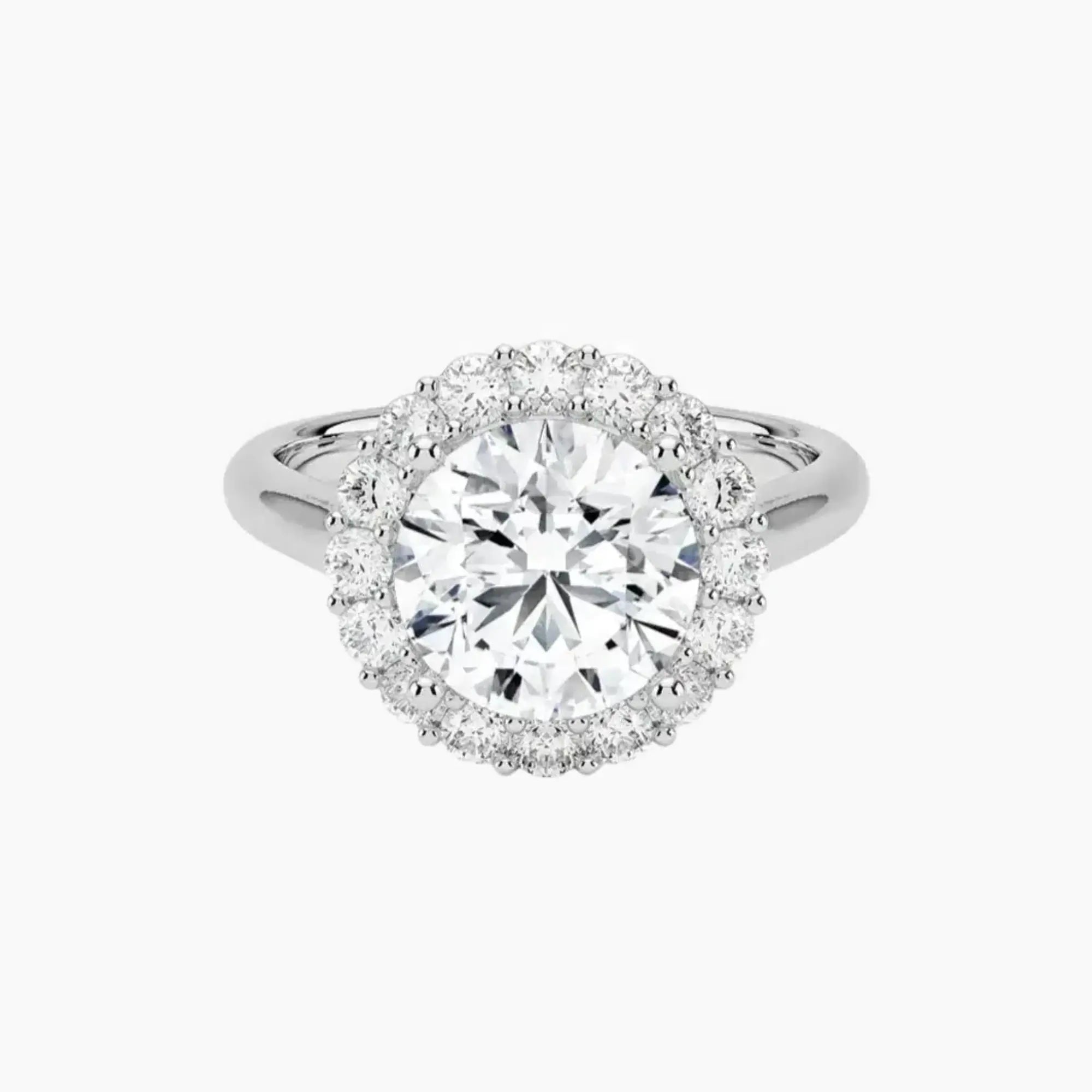 OBSER449 - Fiora Halo Round engagement ring setting view 1
