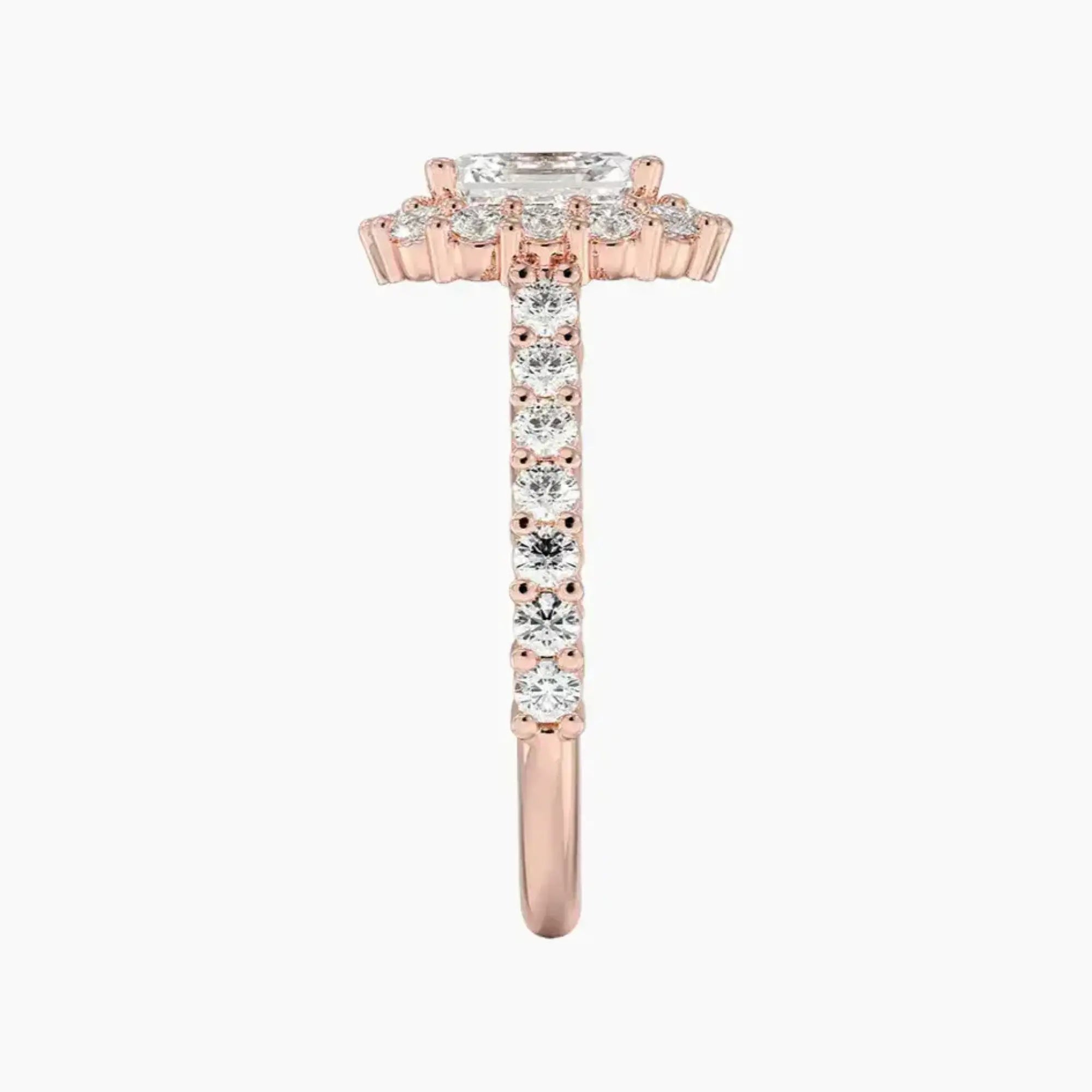 OBSER433 - Fiora Pave Halo Asscher engagement ring setting view 6