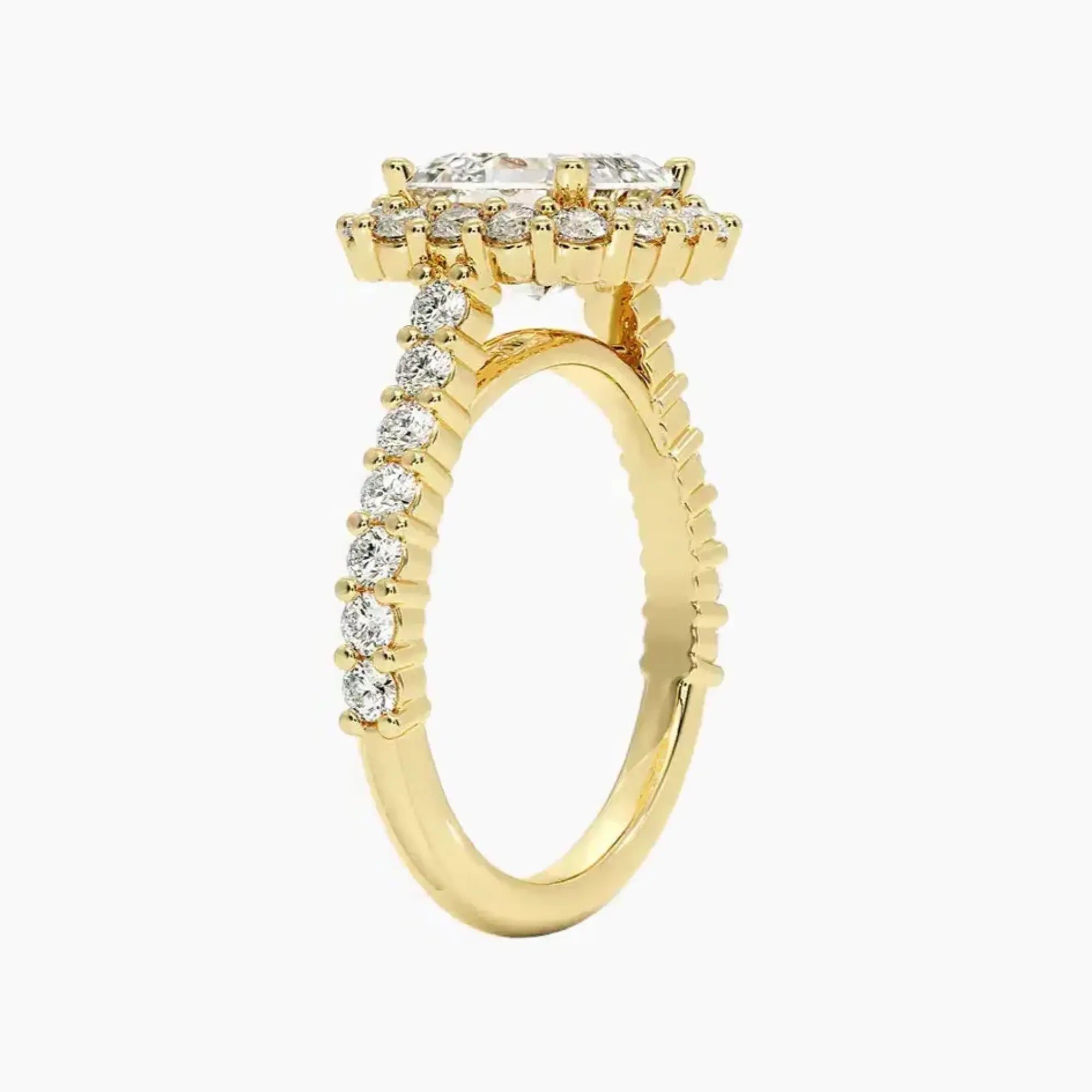 OBSER433 - Fiora Pave Halo Asscher engagement ring setting view 8
