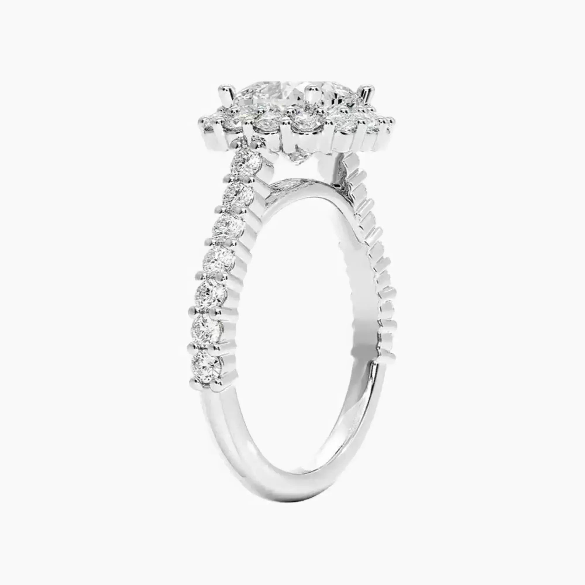 OBSER438 - Fiora Pave Halo Cushion engagement ring setting view 2