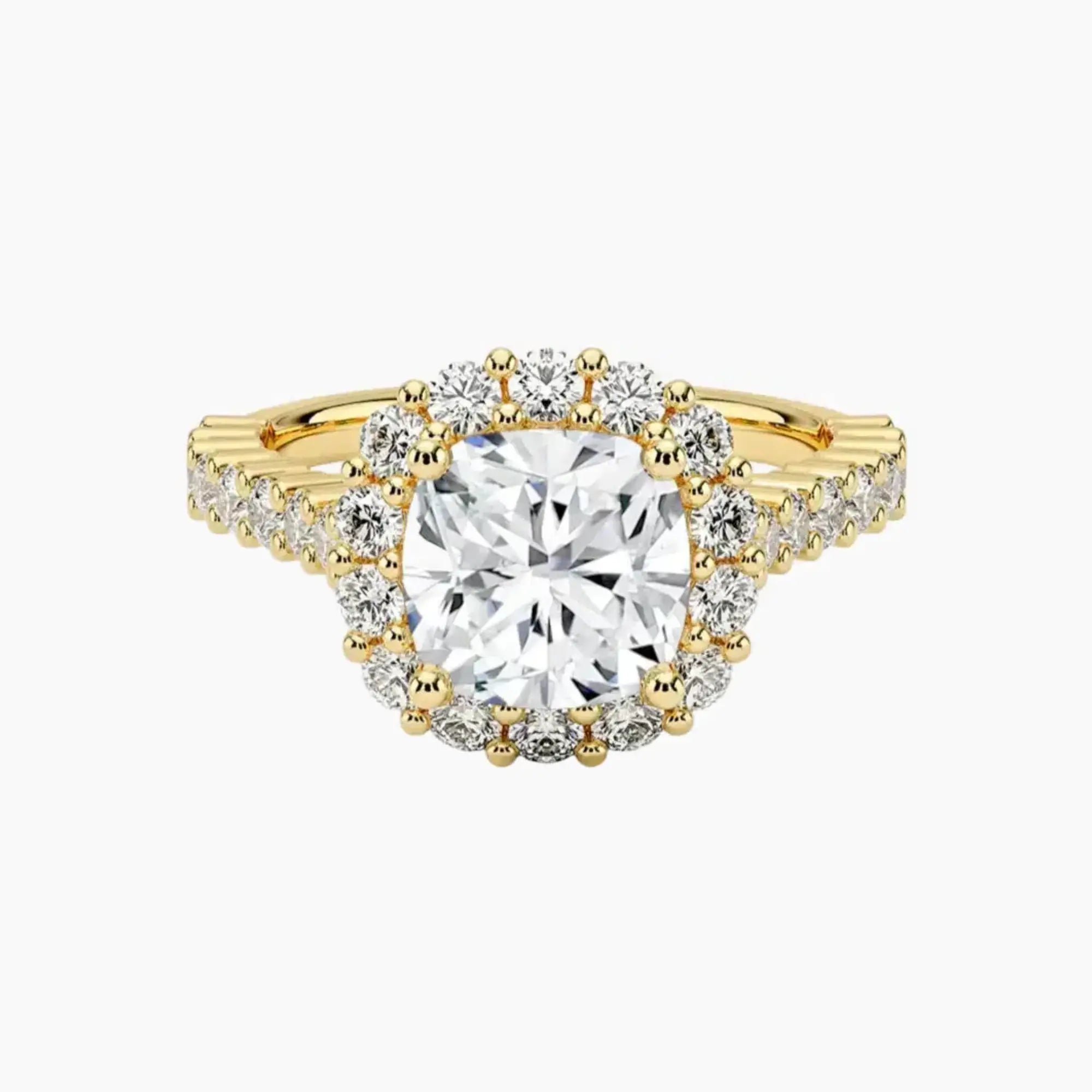 OBSER438 - Fiora Pave Halo Cushion engagement ring setting view 7