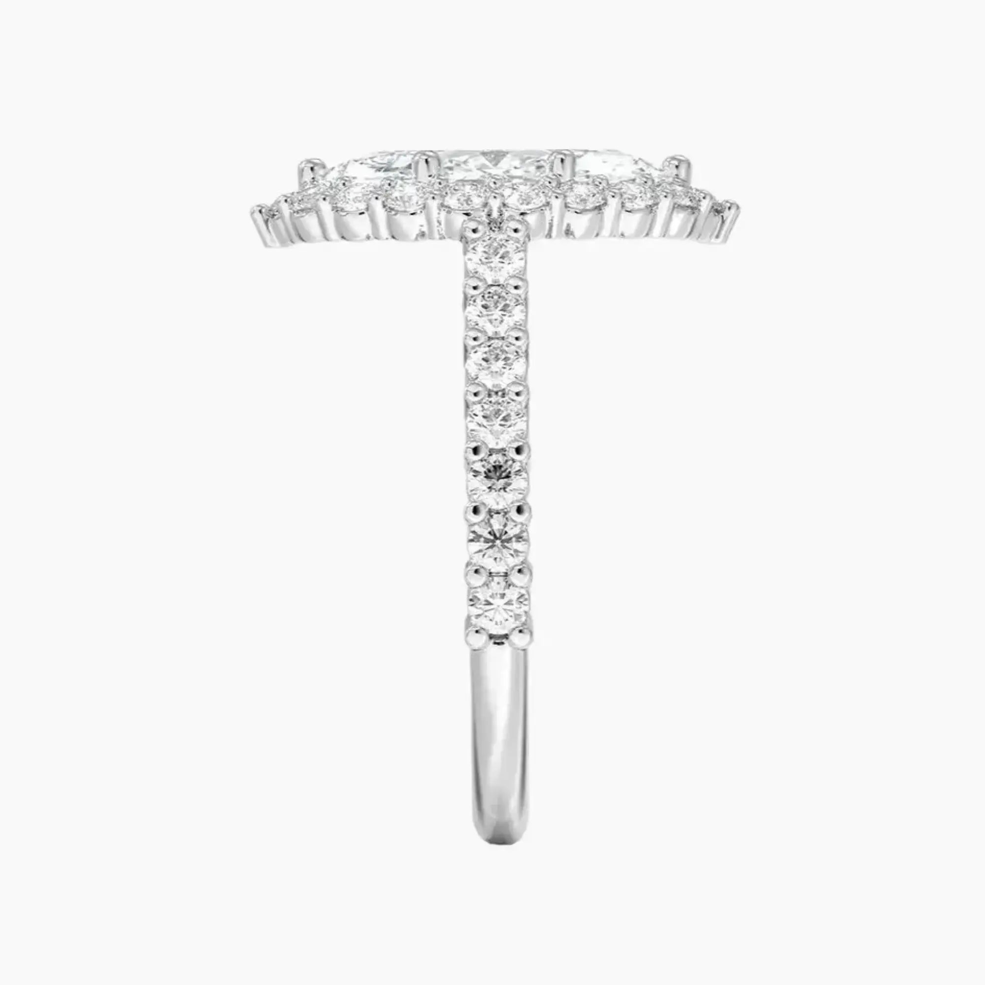 OBSER434 - Fiora Pave Halo Marquise engagement ring setting view 3