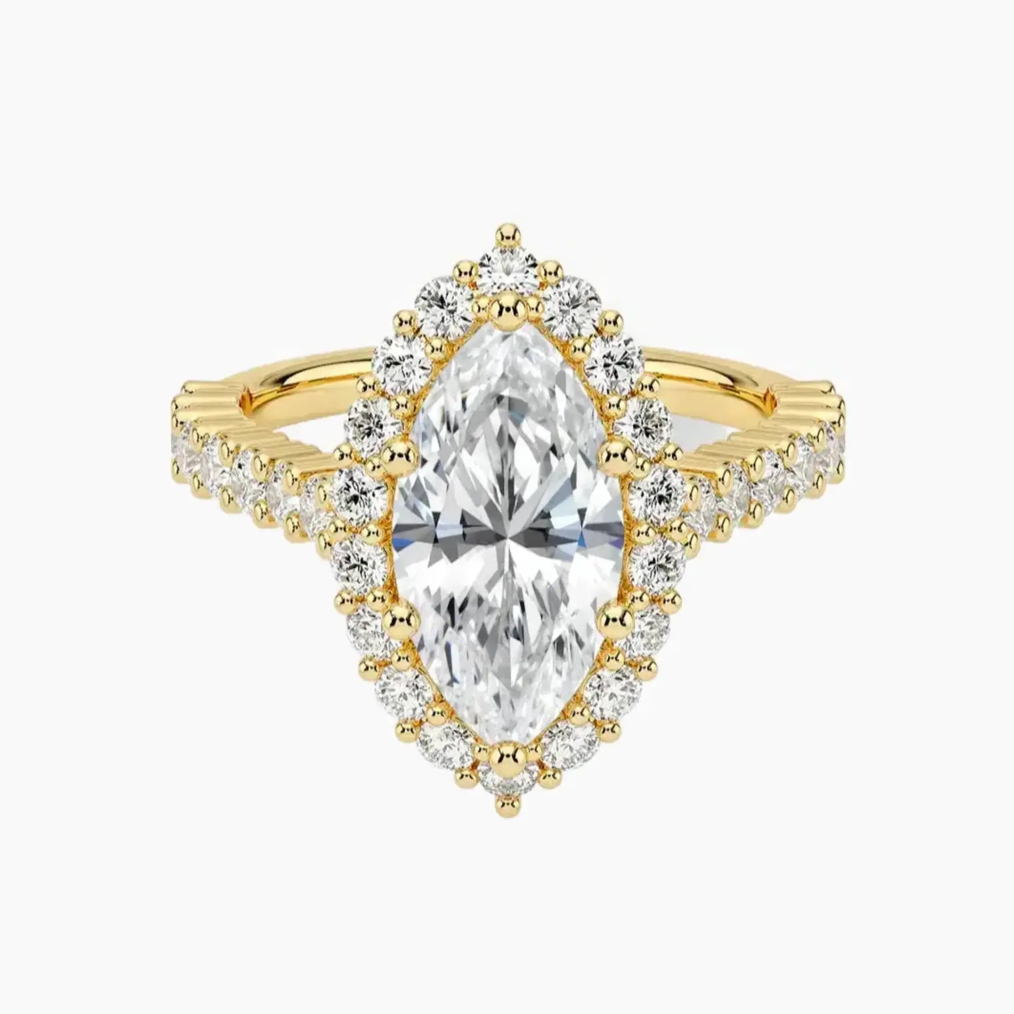 OBSER434 - Fiora Pave Halo Marquise engagement ring setting view 7