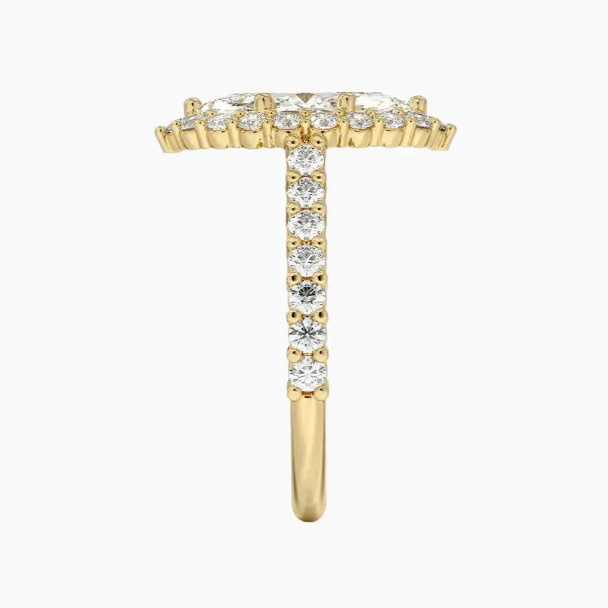 OBSER434 - Fiora Pave Halo Marquise engagement ring setting view 9
