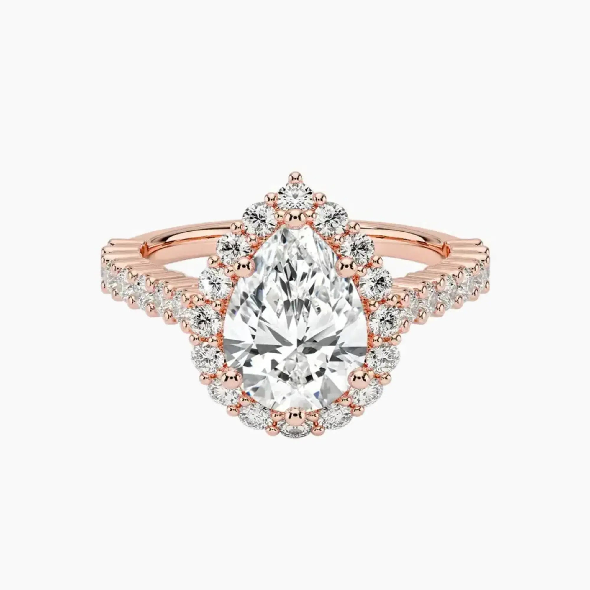 OBSER437 - Fiora Pave Halo Pear engagement ring setting view 4