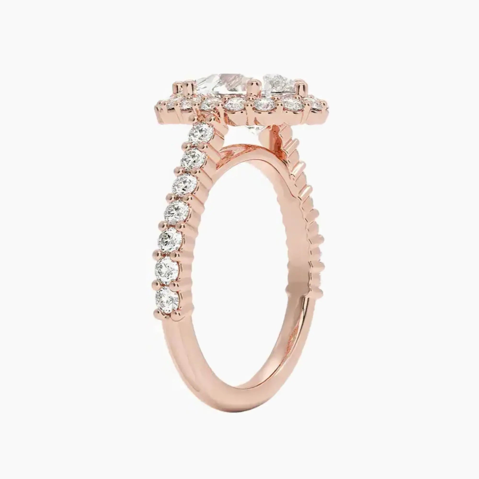 OBSER437 - Fiora Pave Halo Pear engagement ring setting view 5