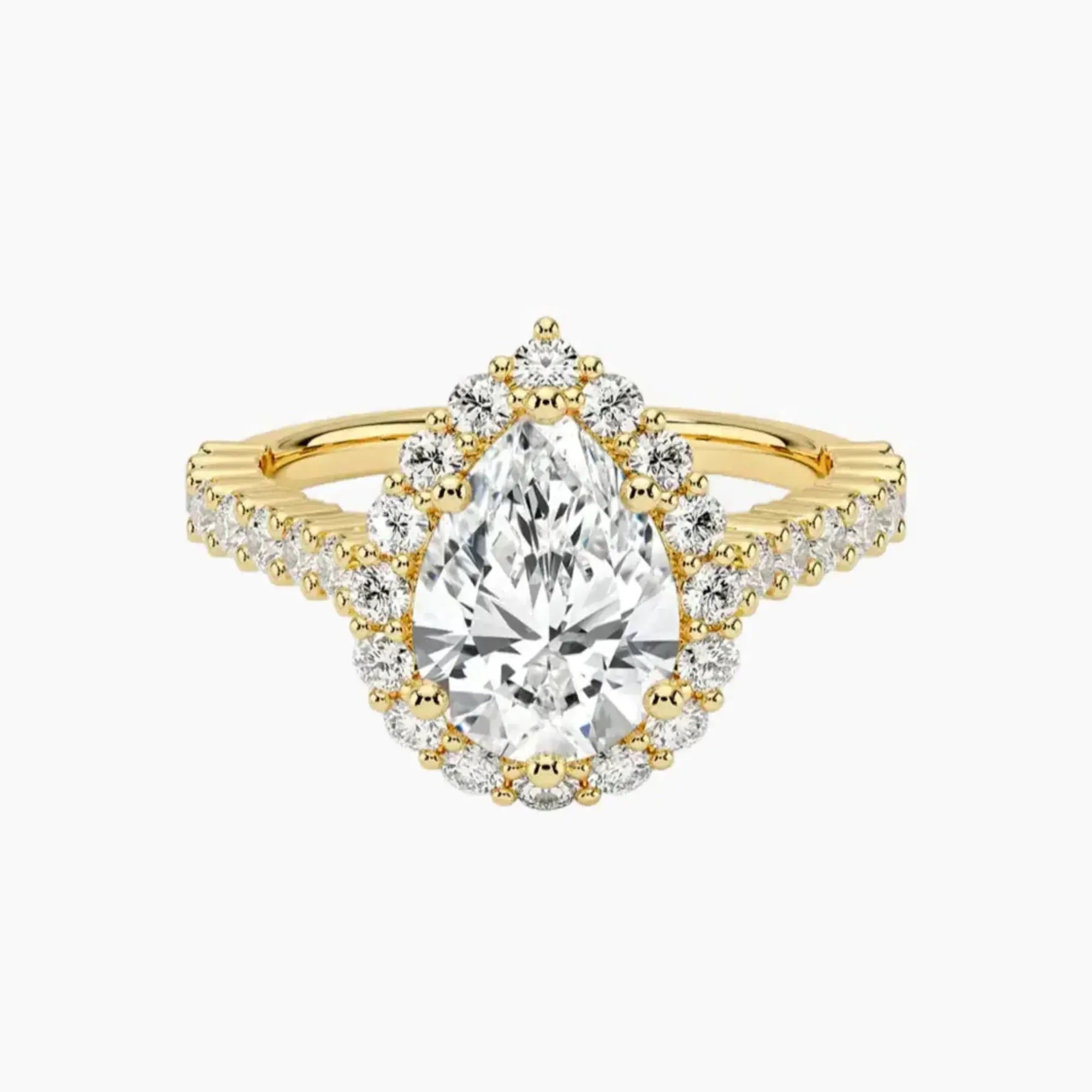 OBSER437 - Fiora Pave Halo Pear engagement ring setting view 7