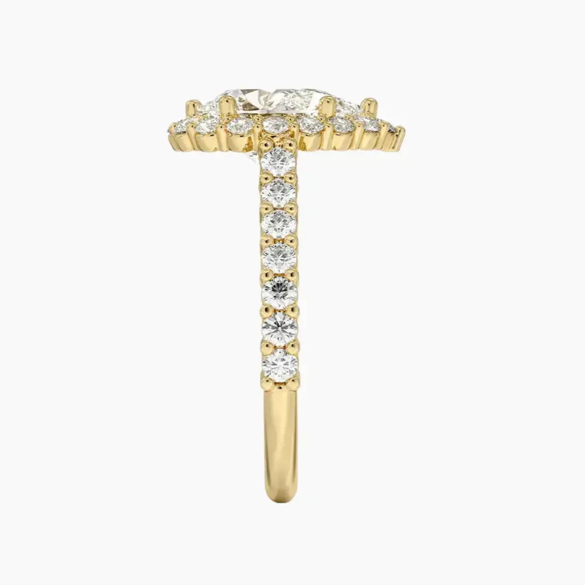 OBSER437 - Fiora Pave Halo Pear engagement ring setting view 9