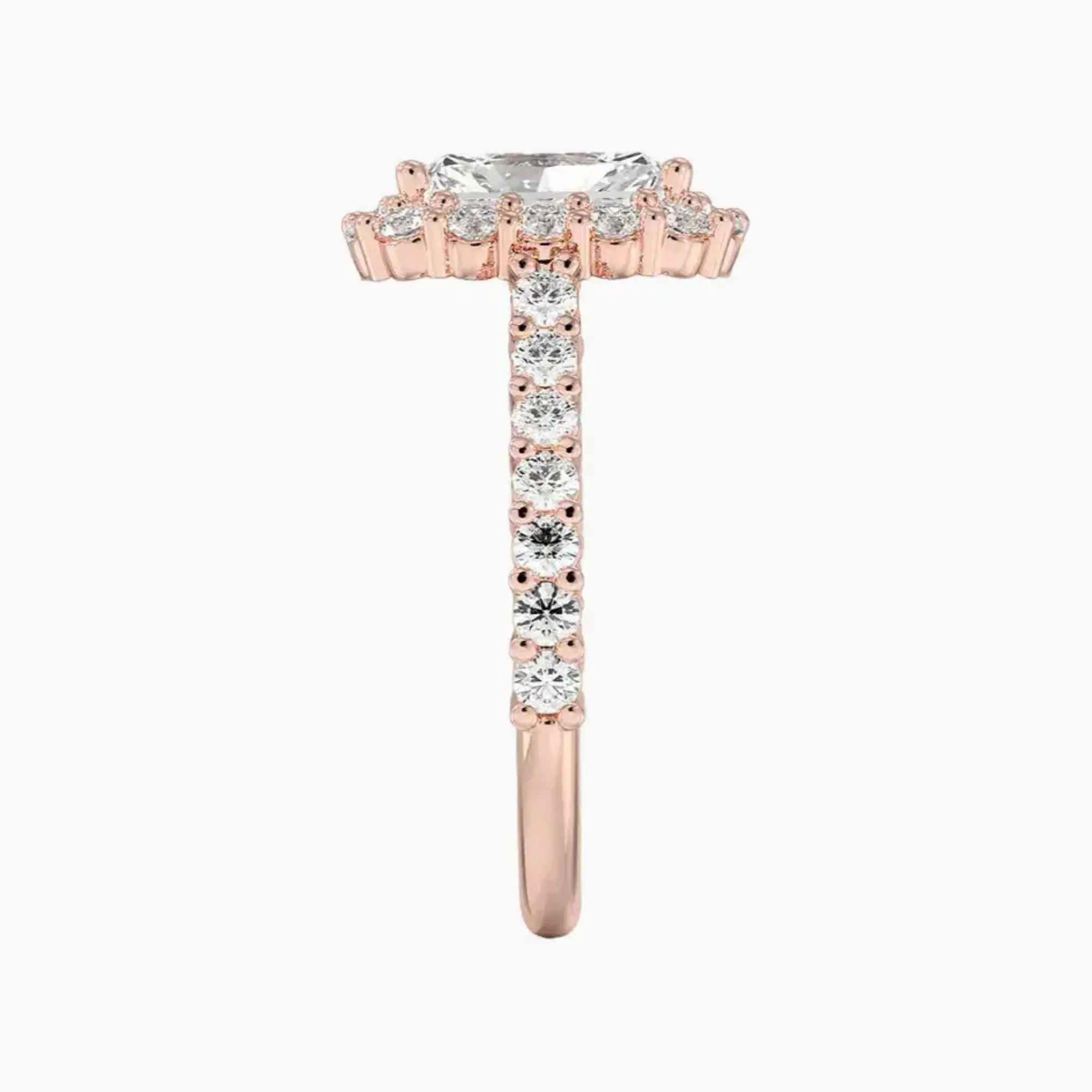 OBSER432 - Fiora Pave Halo Radiant engagement ring setting view 6
