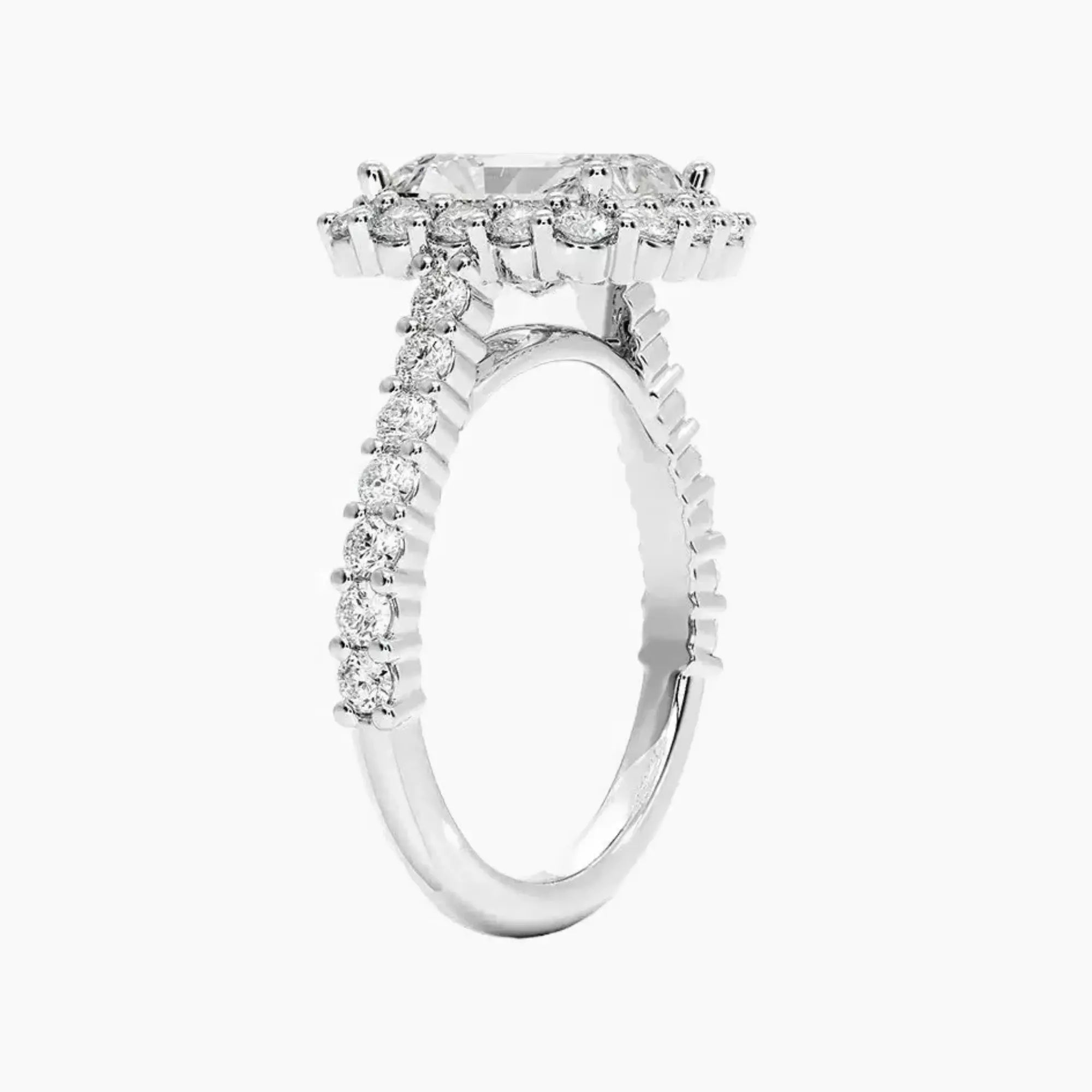OBSER432 - Fiora Pave Halo Radiant engagement ring setting view 2