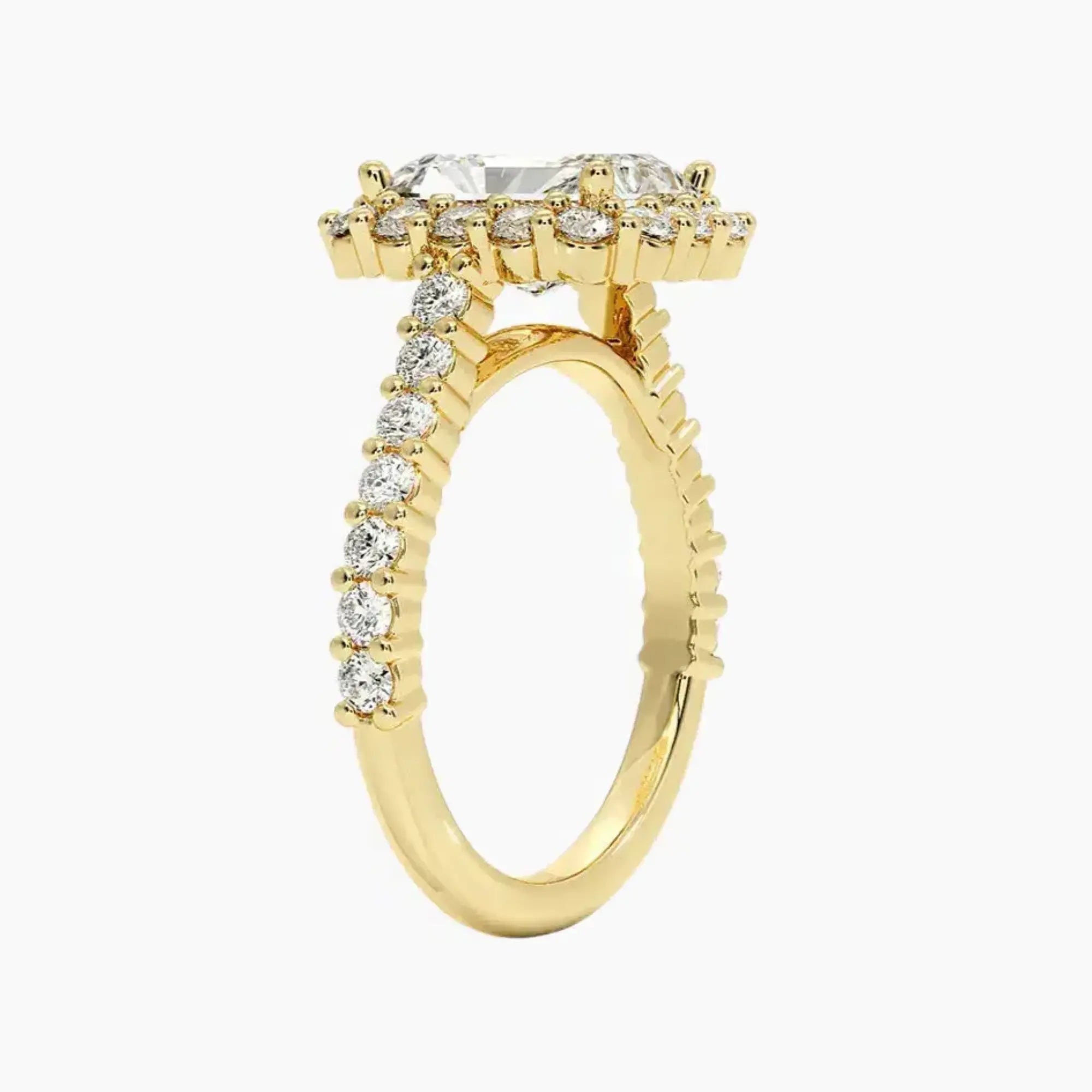 OBSER432 - Fiora Pave Halo Radiant engagement ring setting view 8