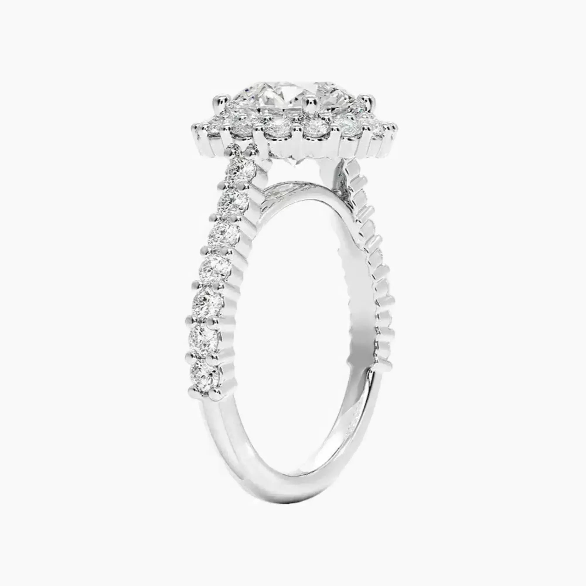 OBSER440 - Fiora Pave Halo Round engagement ring setting view 2