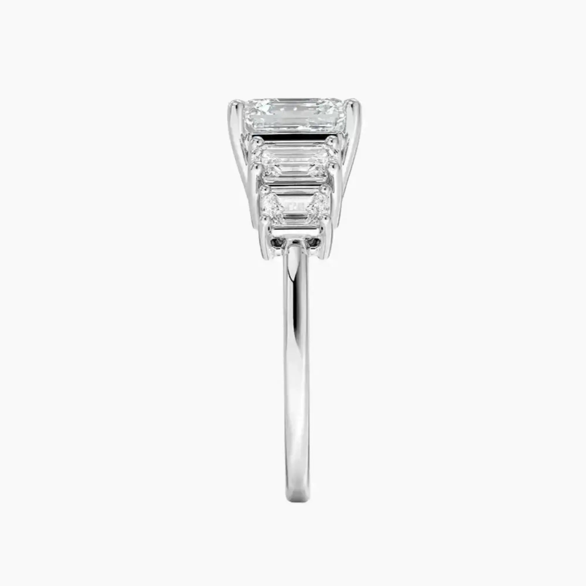 OBSER310 - Katerina Five Stone Asscher engagement ring setting view 3