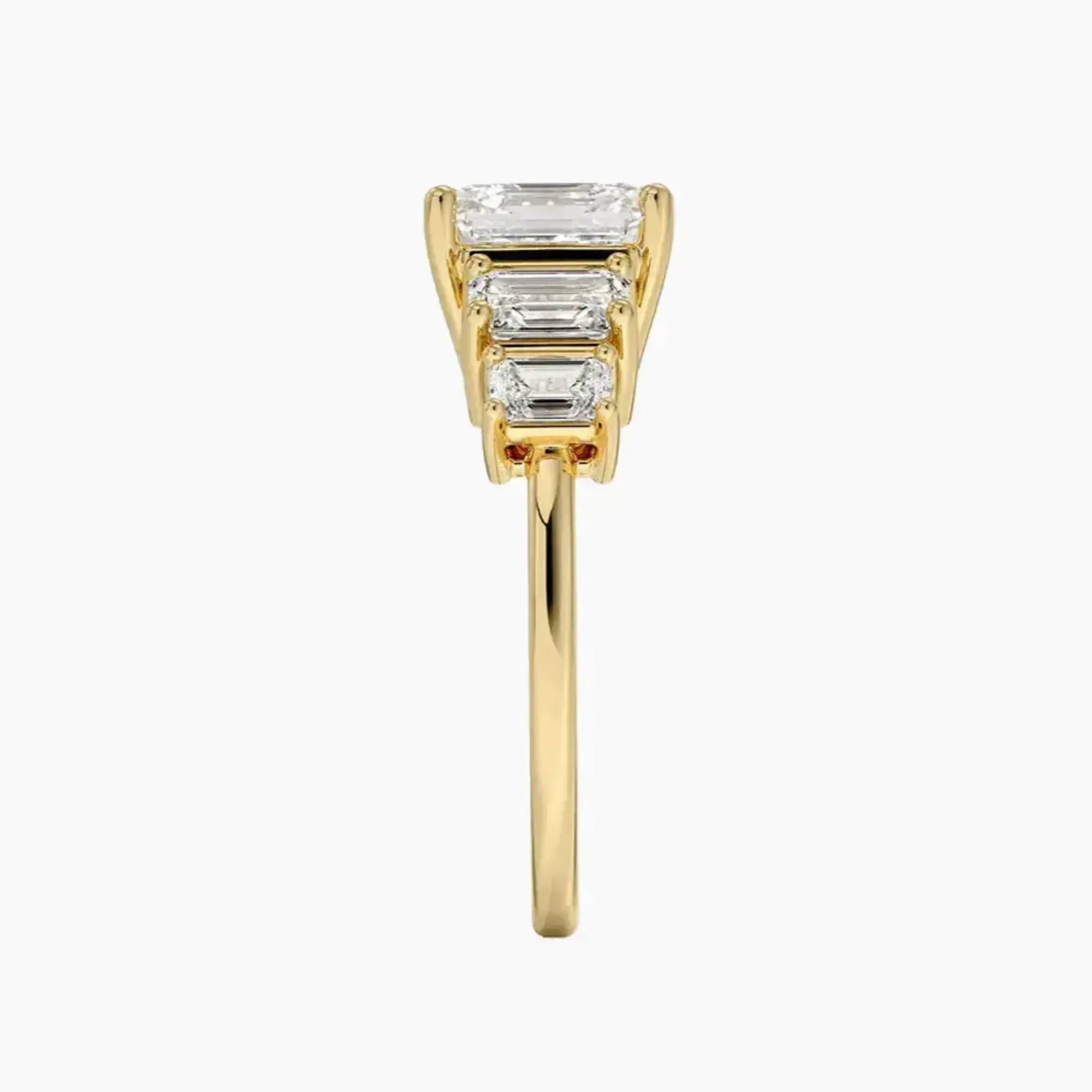 OBSER310 - Katerina Five Stone Asscher engagement ring setting view 9