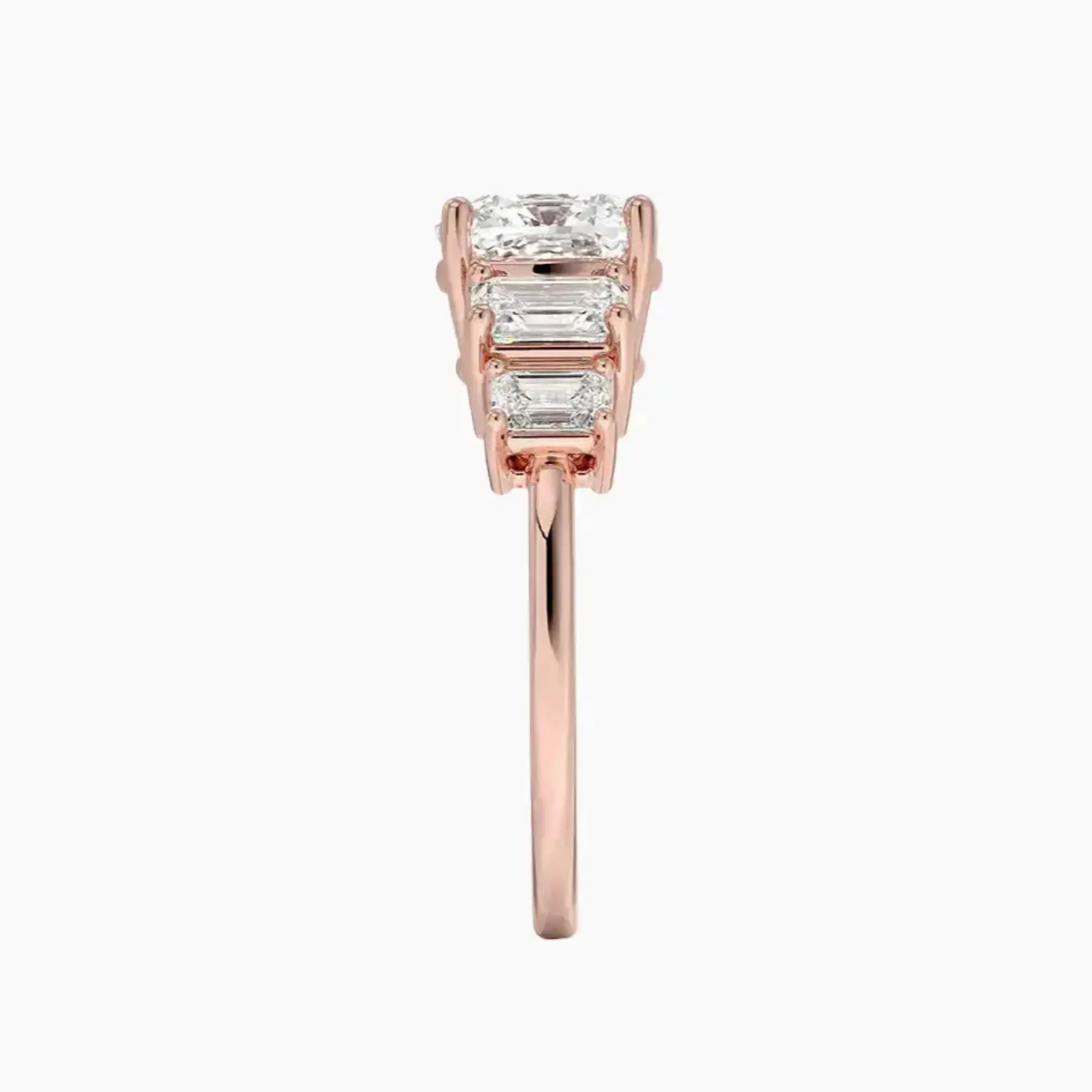 OBSER315 - Katerina Five Stone Cushion engagement ring setting view 6